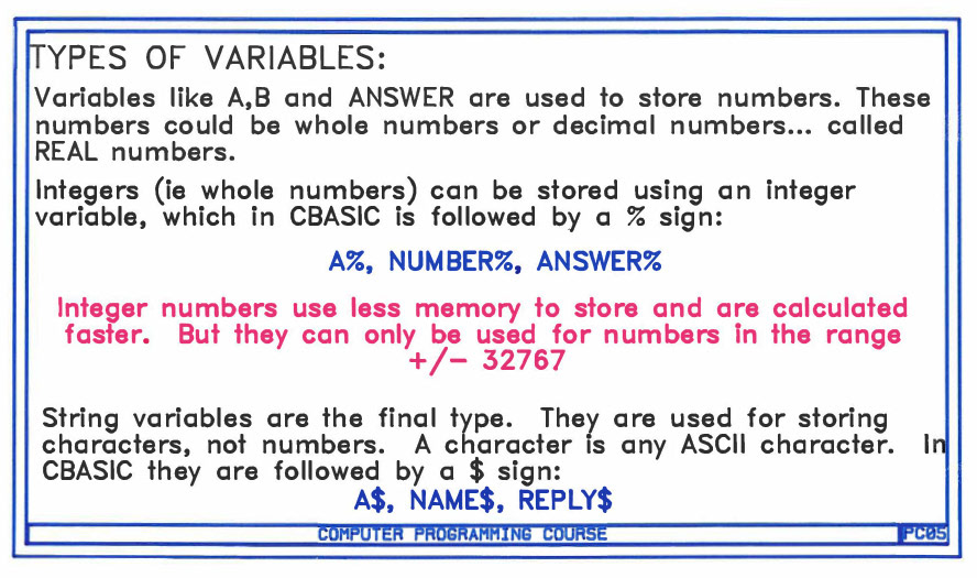 1987 - BASIC Programming Course devised by Peter Roper for management at South Morden Processing. We had despatch and weighbridge systems running under CP/M (MP/M) and the first IBM PC's were just beginning