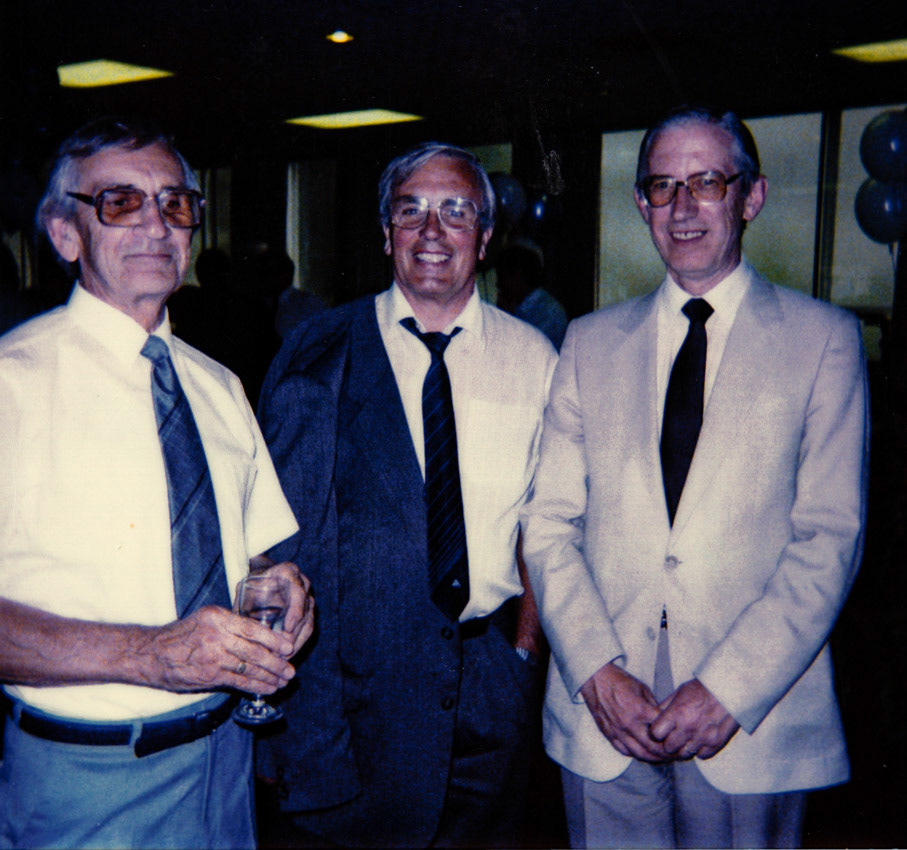1992 June - Beryl Purslove's retirement party (30th June) David Rowling right
