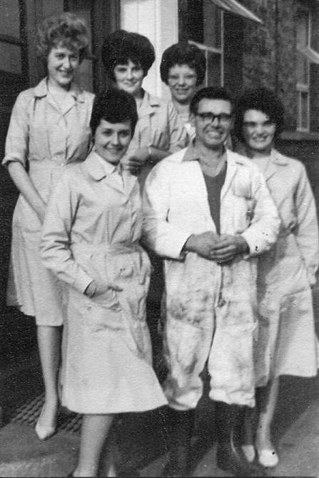 1950's? Female staff at Chesterfield Dairy. (Courtesy John Cuttriss)