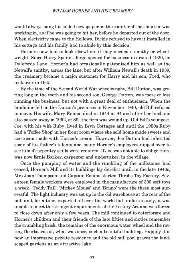 William Horner and his Creamery, Jill King