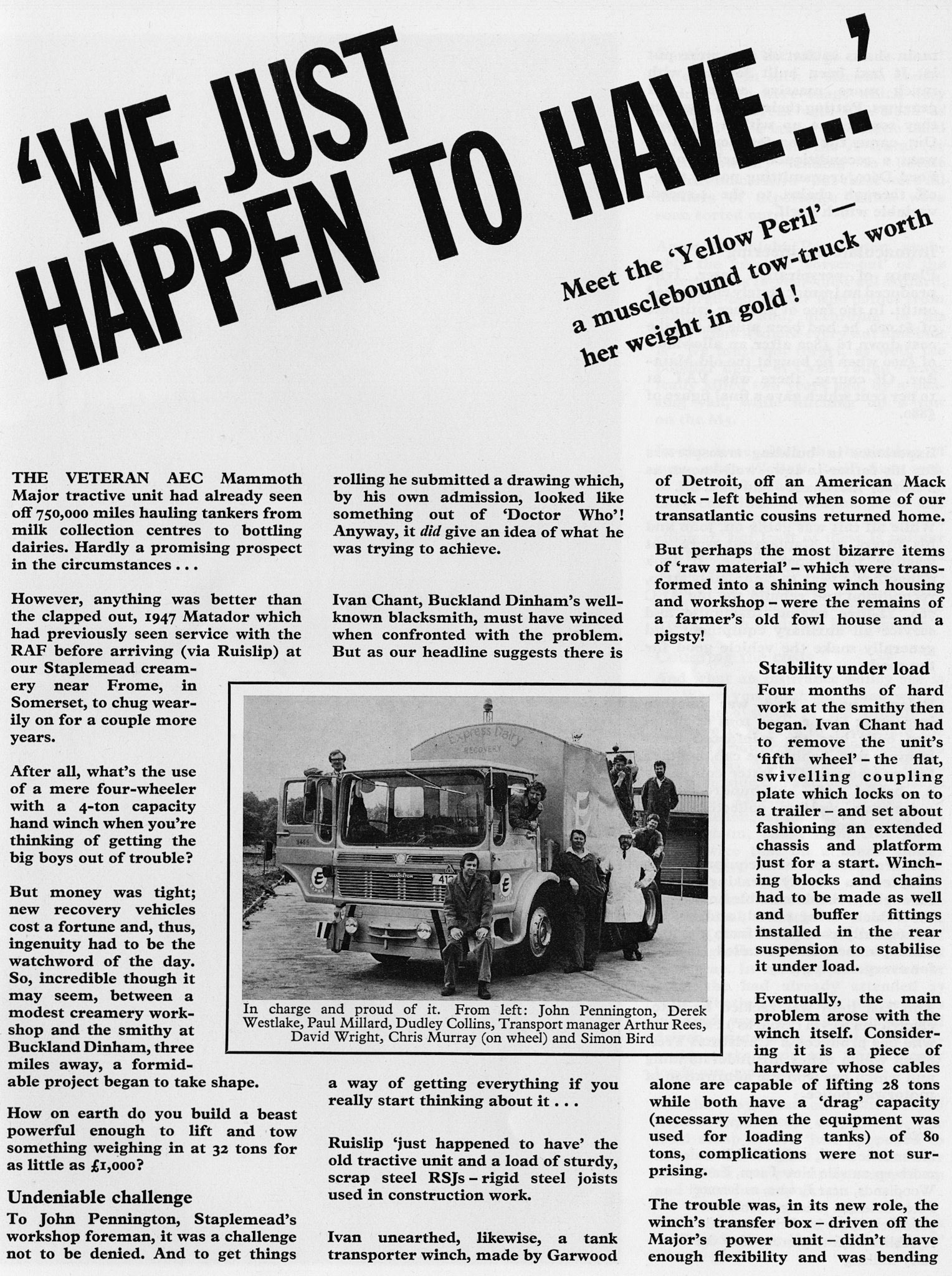 1976 AEC Mammoth Major tractor unit rebuilt at Staplemead