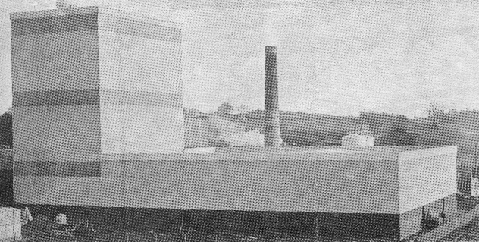1972 View of the powder store at Express Dairy, Ruyton. (Courtesy Yoland Brown, Yoland@eleventowns.co.uk, www.eleventowns.uk/history.html)