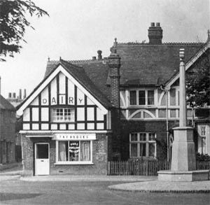 1944 Memories by Tom Slaughter "I was born in Epsom General Hospital in November 1936. My parents, Tom and Elsie Slaughter moved from Manor Park, East Ham in 1934; when I was born they moved to St Leonards Road, Tattenham Corner. My father joined Hodges Dairy in Banstead Village and became a milkman until he was called-up for the RAF in 1941." Clive Bloxham comments "Hodges Dairy, with a shop on the corner of Sutton Lane, was the main dairy in Banstead. Our milk was delivered by horse drawing a four wheeled rubber tyred milk float." (Courtesy Tom Slaughter, BHRG collection)