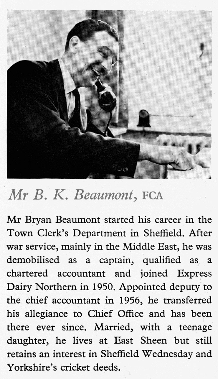 1965 Bryan Beaumont appointed as Chief Accountant. (Express News Summer/Autumn)