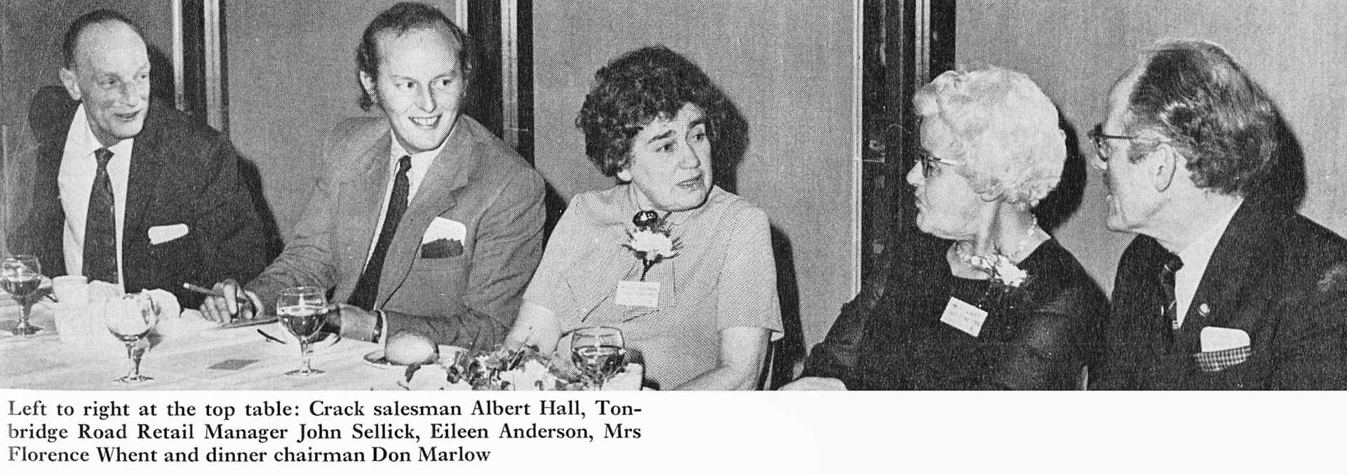 1973 Albert Hall, John Sellick, Eileen Anderson, Florence Whent and Don Marlow.  (Express News Spring)