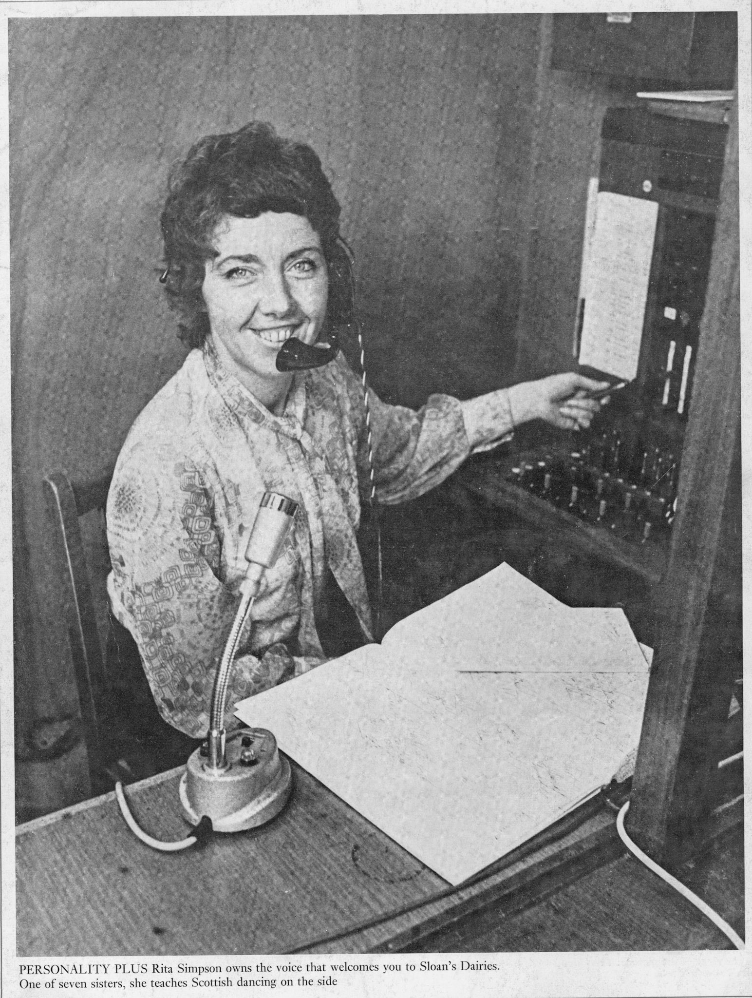 1972 Rita Simpson at Sloan's Dairies.  (Express News Christmas)