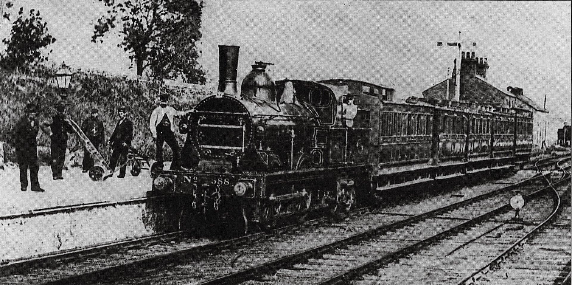 1880's Engine No, 588 at Leyburn Station. (From 'The Wensleydale Railway', Author Christine Hallas, published  2004)