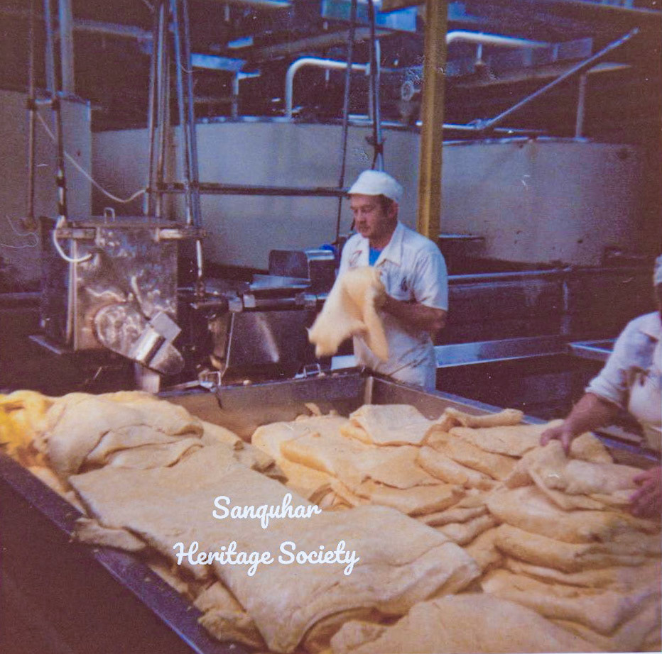 1970's Sanquhar Creamery. (Courtesy The Royal Burgh of Sanquhar Heritage Society)