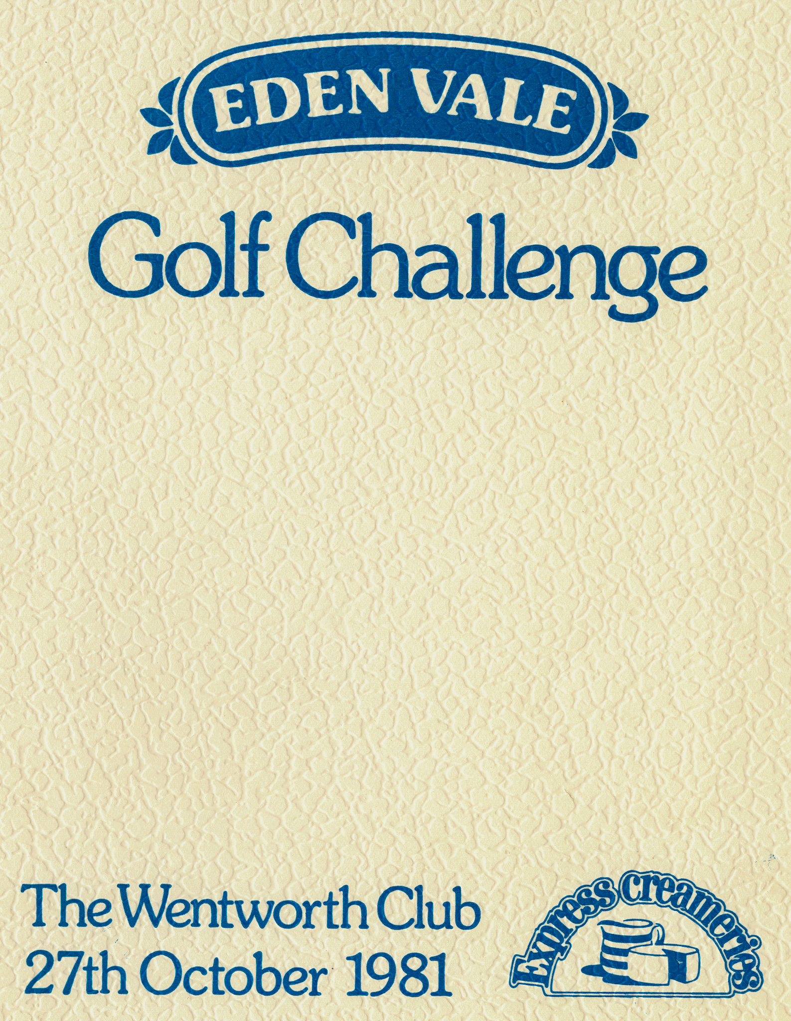 1981 Eden Vale Golf Challenge at Wentworth (Courtesy Tim Gray)