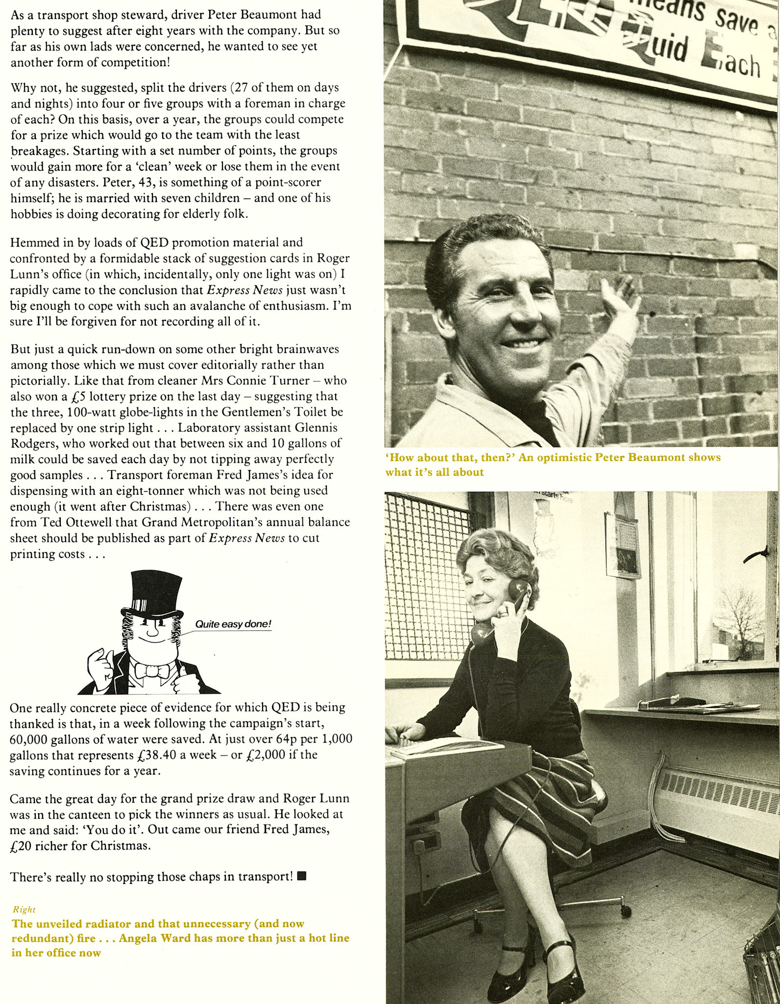 1978 Wakefield join in money-saving QED programme. (Express News Spring)