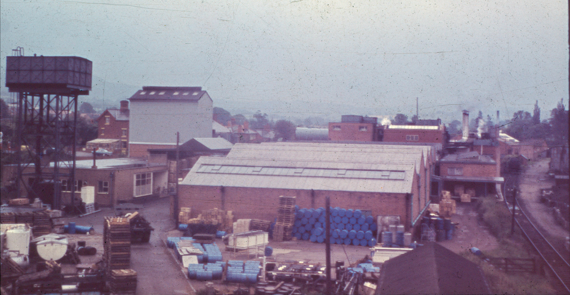 Minsterley Plant showing rail sidings. (Joe Lyons 35mm slides)