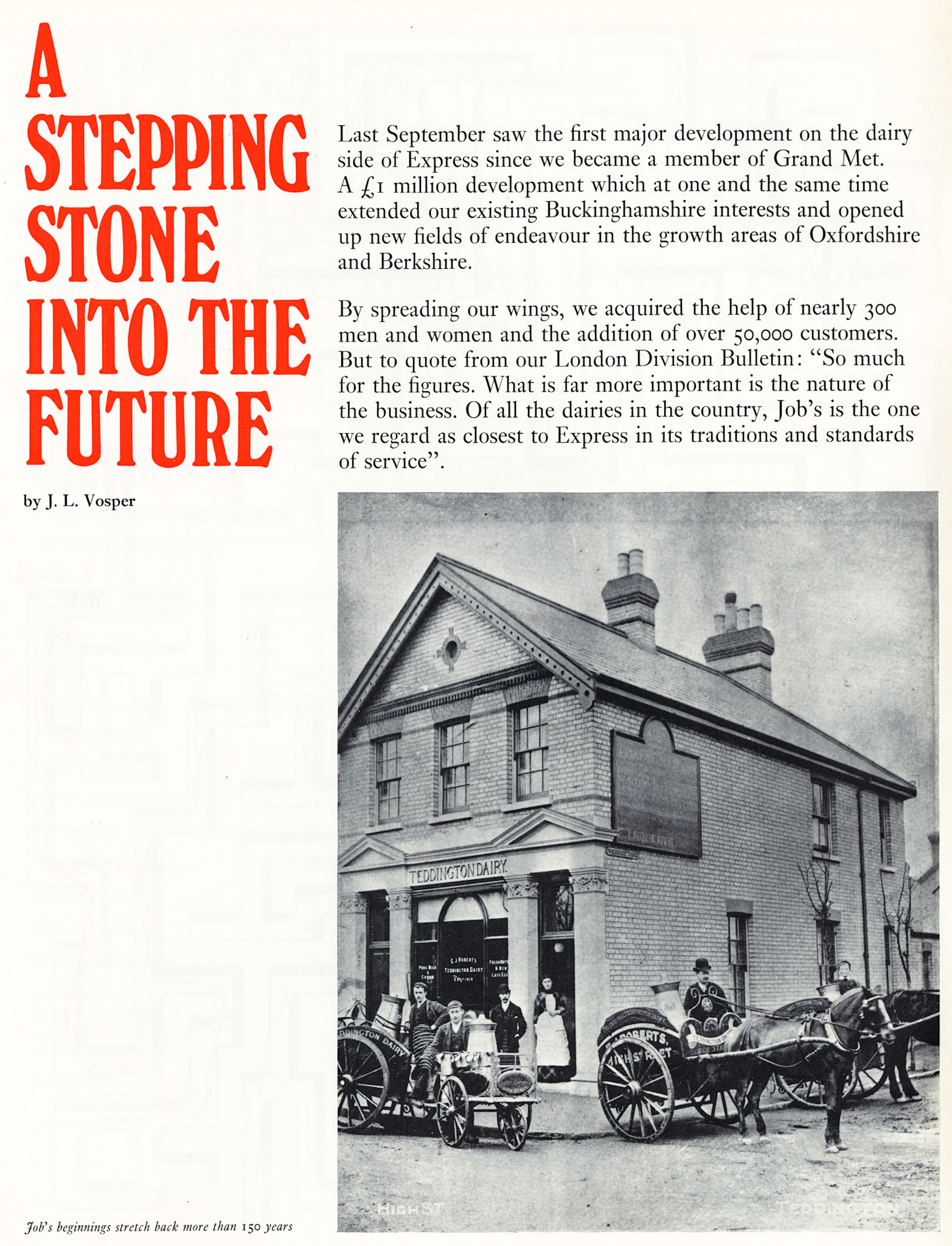 1970 Acquisition of Job's Dairy, Didcot Page 1