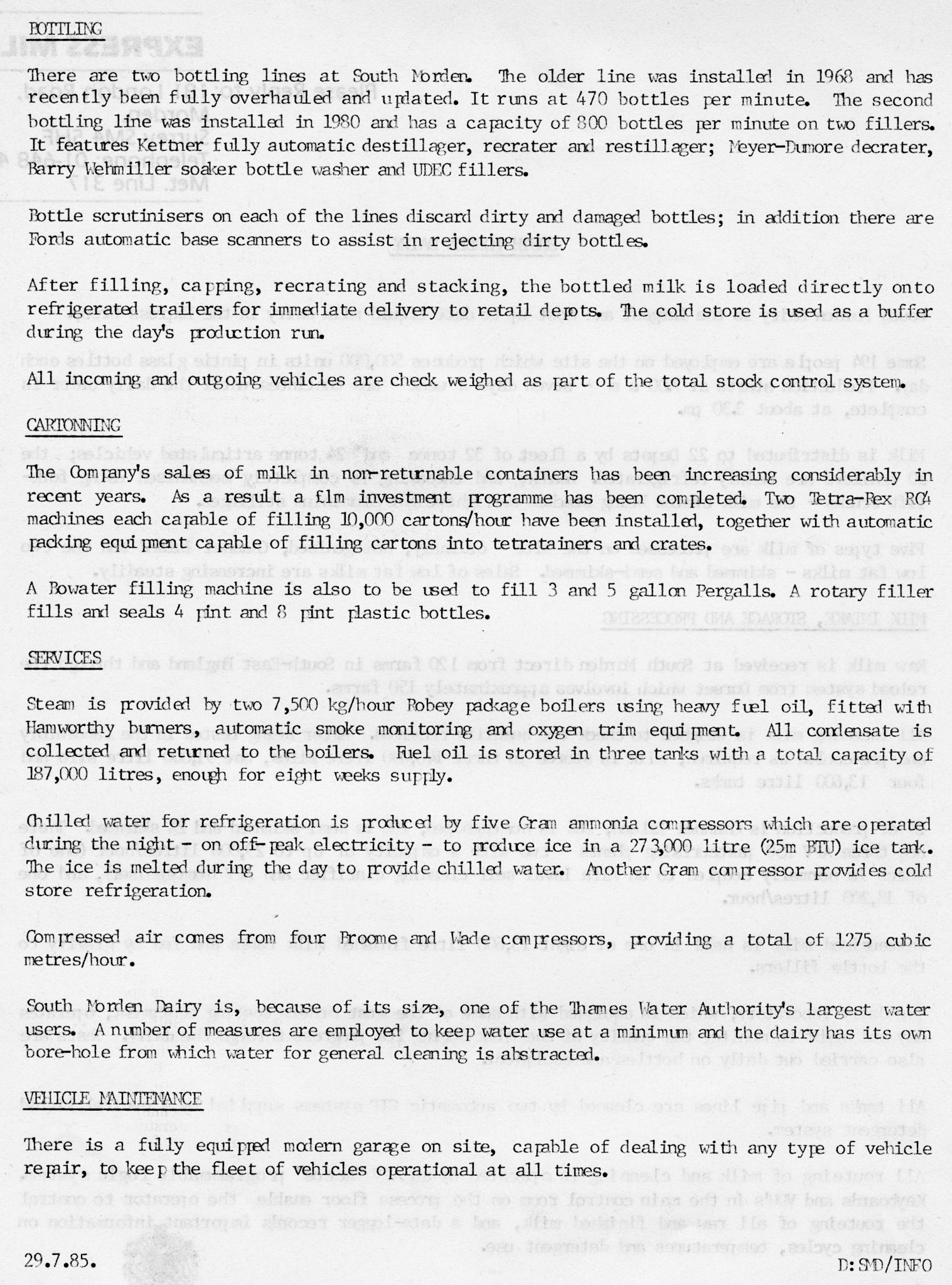 1985 South Morden Dairy description