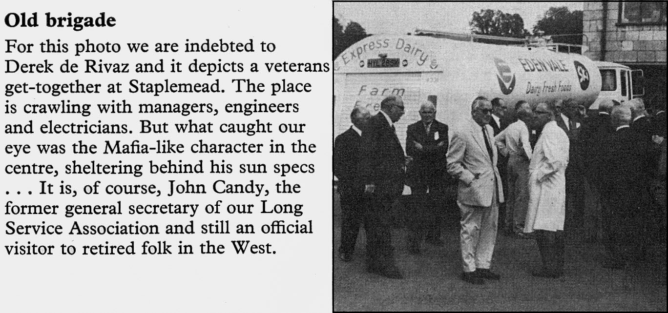 1975 Veterans get-together at Staplemead; John Candy in sunglasses. (Express News Christmas)