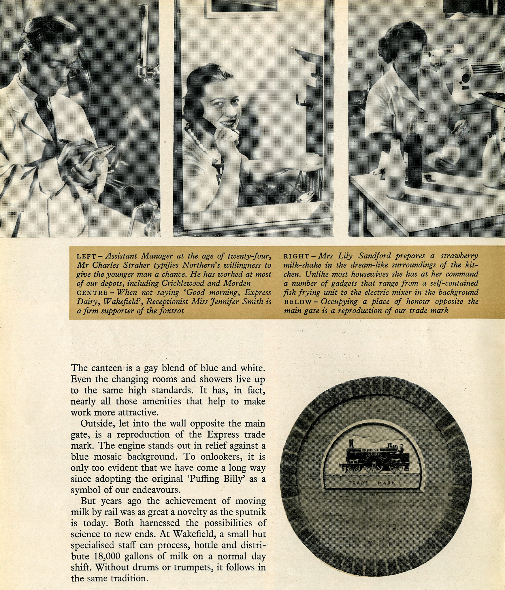 1958 Wakefield Dairy opening