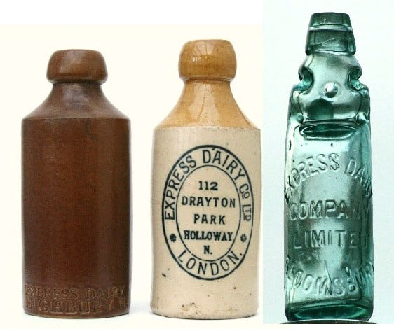 Selection of Express bottles and soda siphon. (Courtesy Paul Smith)