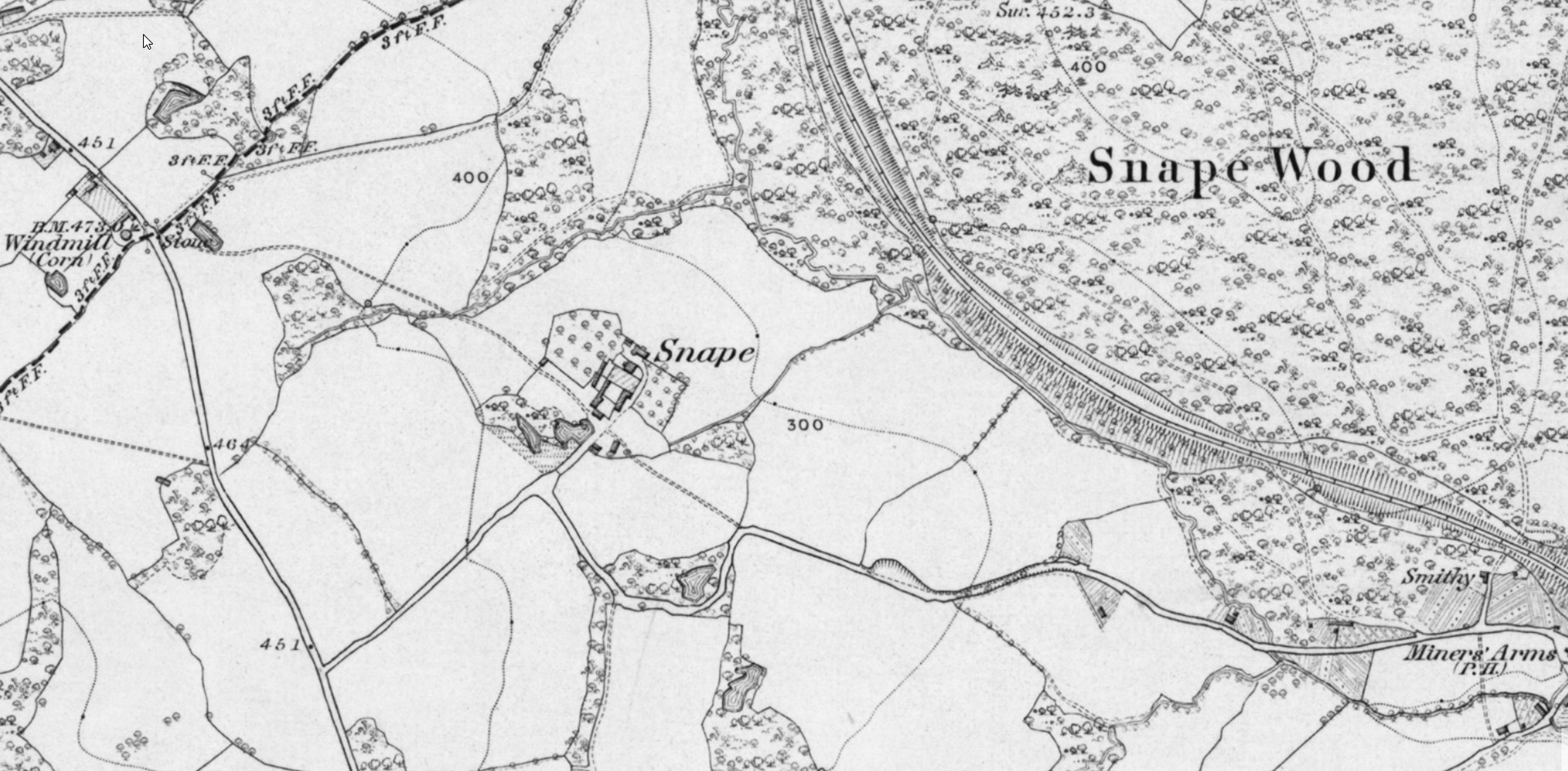1890's Snape Farm (Courtesy National Library of Scotland)