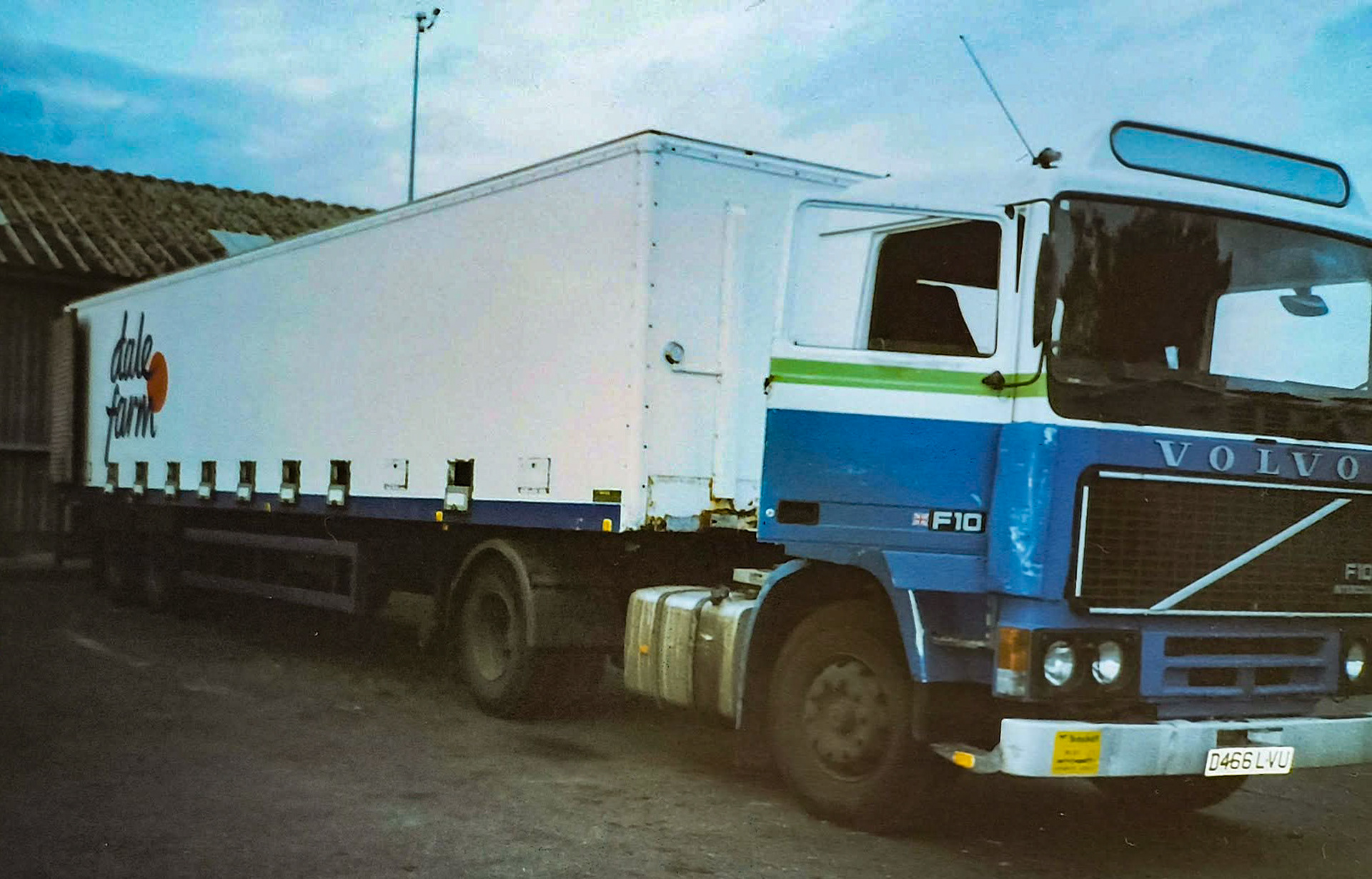 1990s South Morden. Volvo F10 D466 LVU (1986/7 Reg) . Don Aldred took these pictures whilst working as a driver at South Morden. (Courtesy his grandson, Mark Humphries)