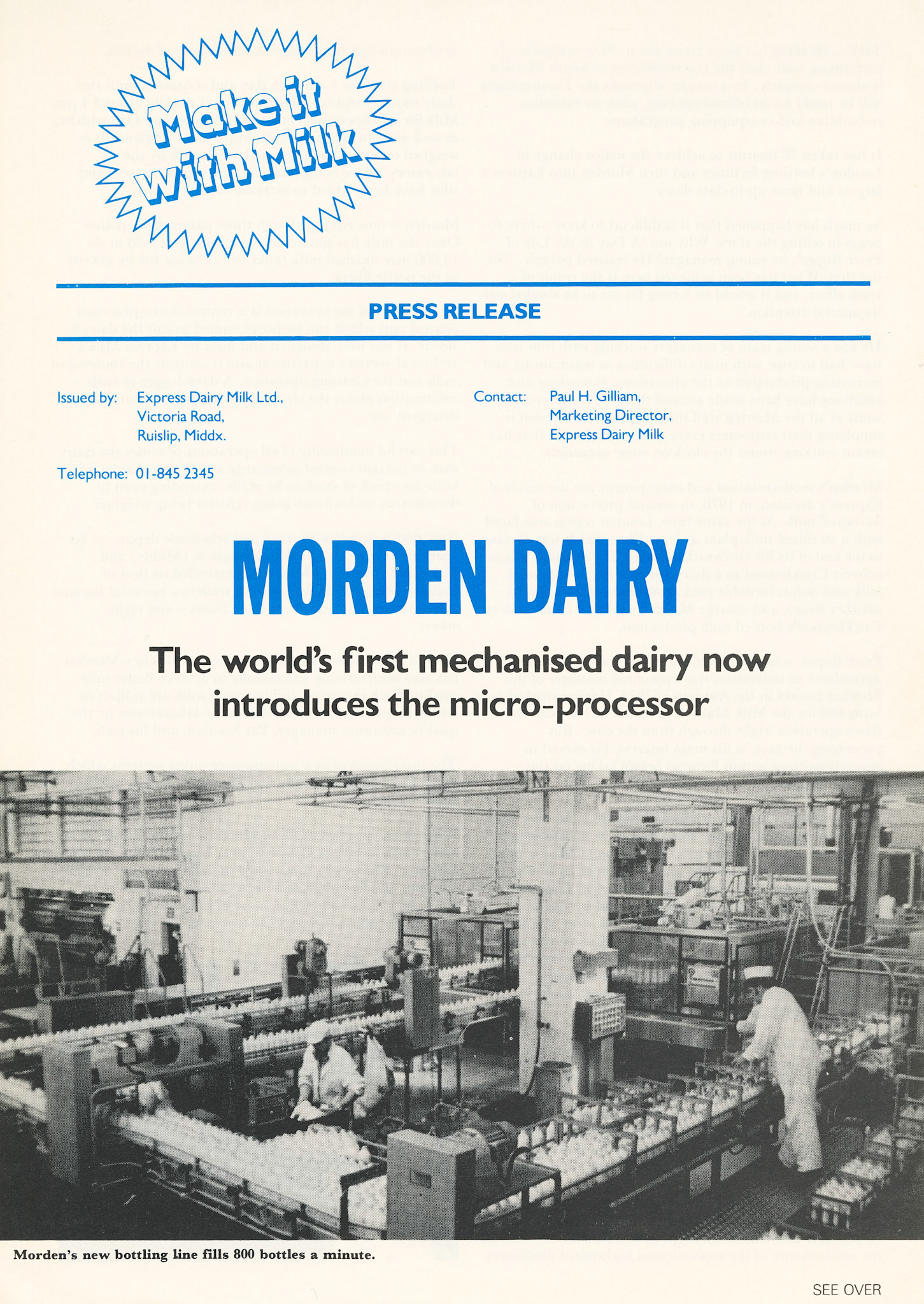 1980 South Morden Press Release by Paul Gilliam