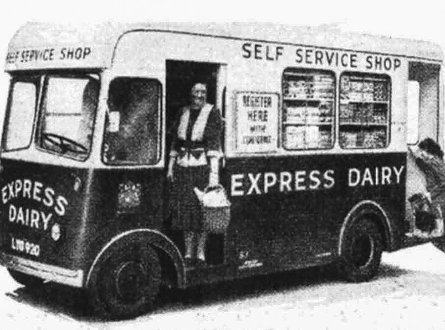 1950s? Express self-service shop (Courtesy Express Dairy Memories)