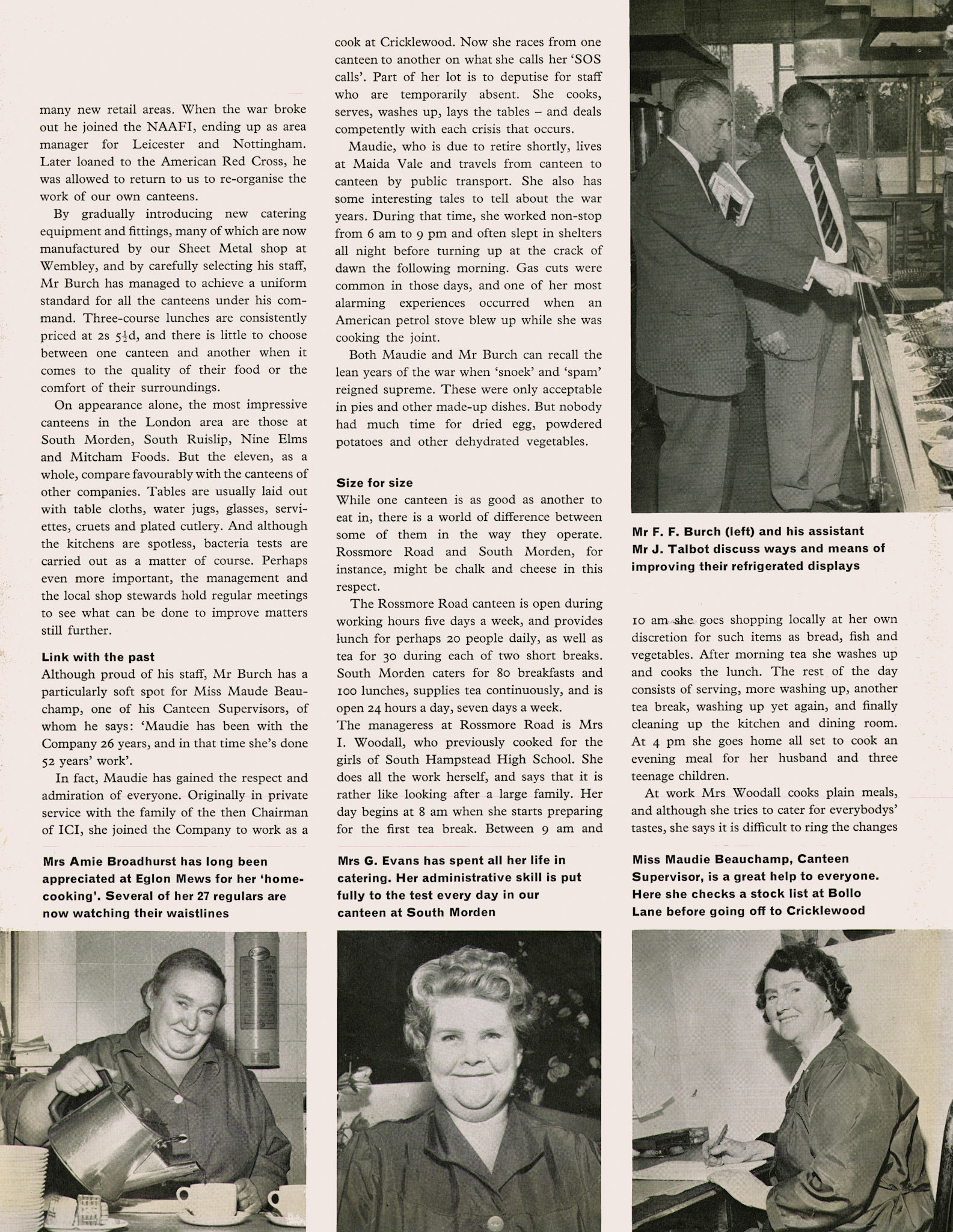 1963 Staff Canteen Feature Page 2. (Express News Autumn)