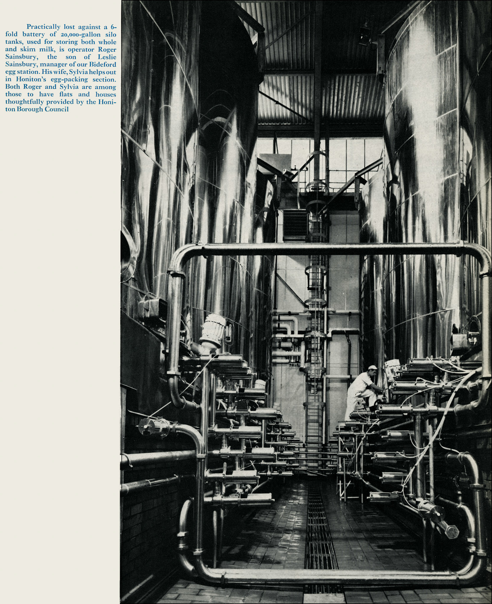 1969 Honiton Creamery, with Roger Sainsbury. (Express News Christmas)