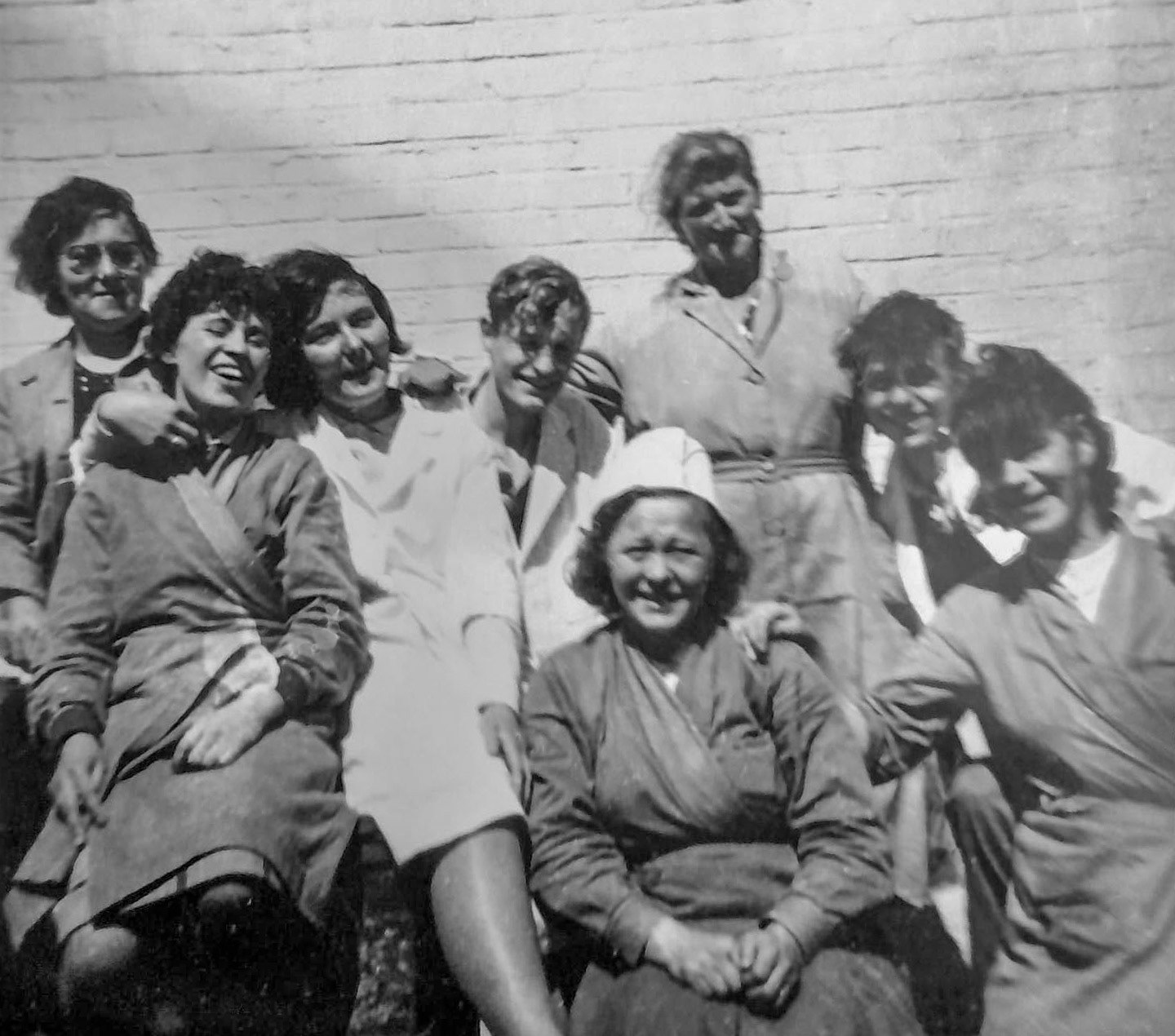 Staff at Kilmaurs Creamery. Iain Mccue recognises his mother Bessie Mccue, 5th from the left at the back. Rita Law adds "Jessie Black, middle front." (Courtesy Iain Mccue, Kilmaurs and Stewarton Memories FB Group)