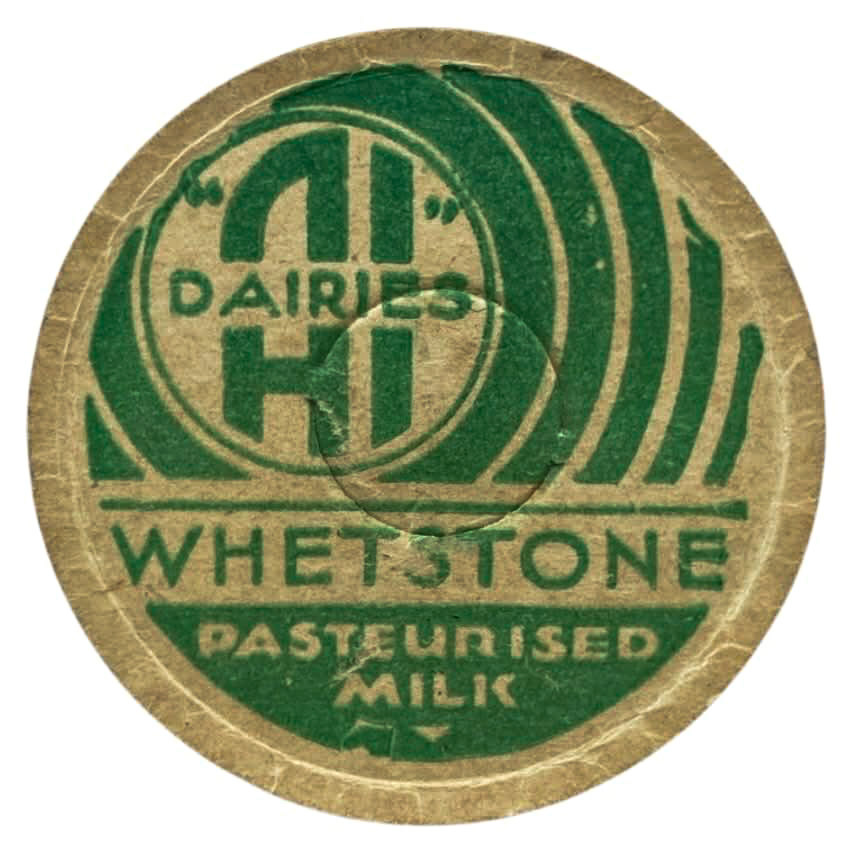 1930s? A1 Dairies Whetstone milk bottle cap. (Courtesy Steven Hern @milkcapcrazy)