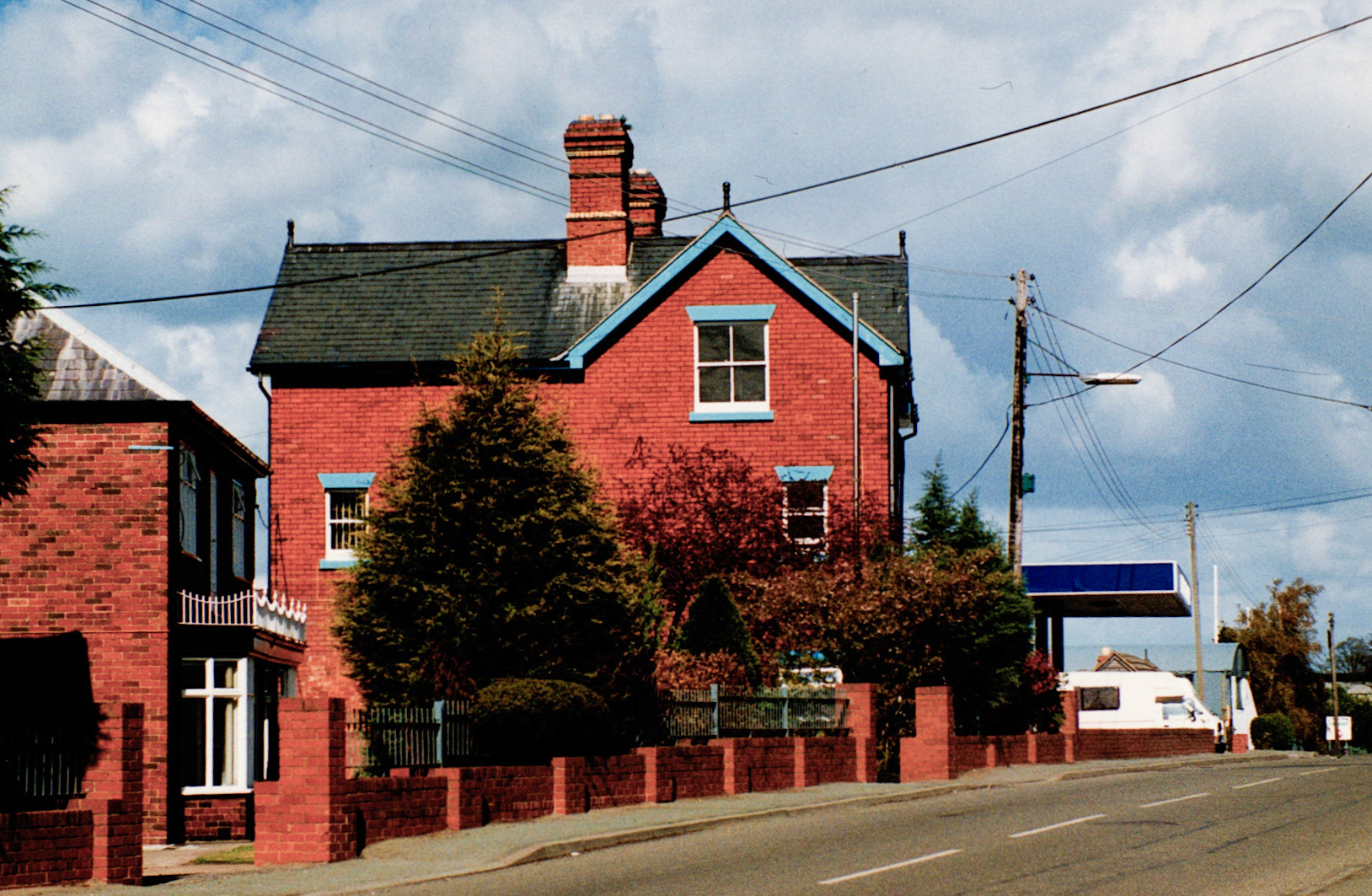 1980's? "Former G Jones?" Nick Gurden comments "I used to live in the first house on the left." Debbie Llewellyn explains Joe's annotation "The garage was owned by George Jones and helped by Miss Ashley." (Courtesy Joe Lyons)
