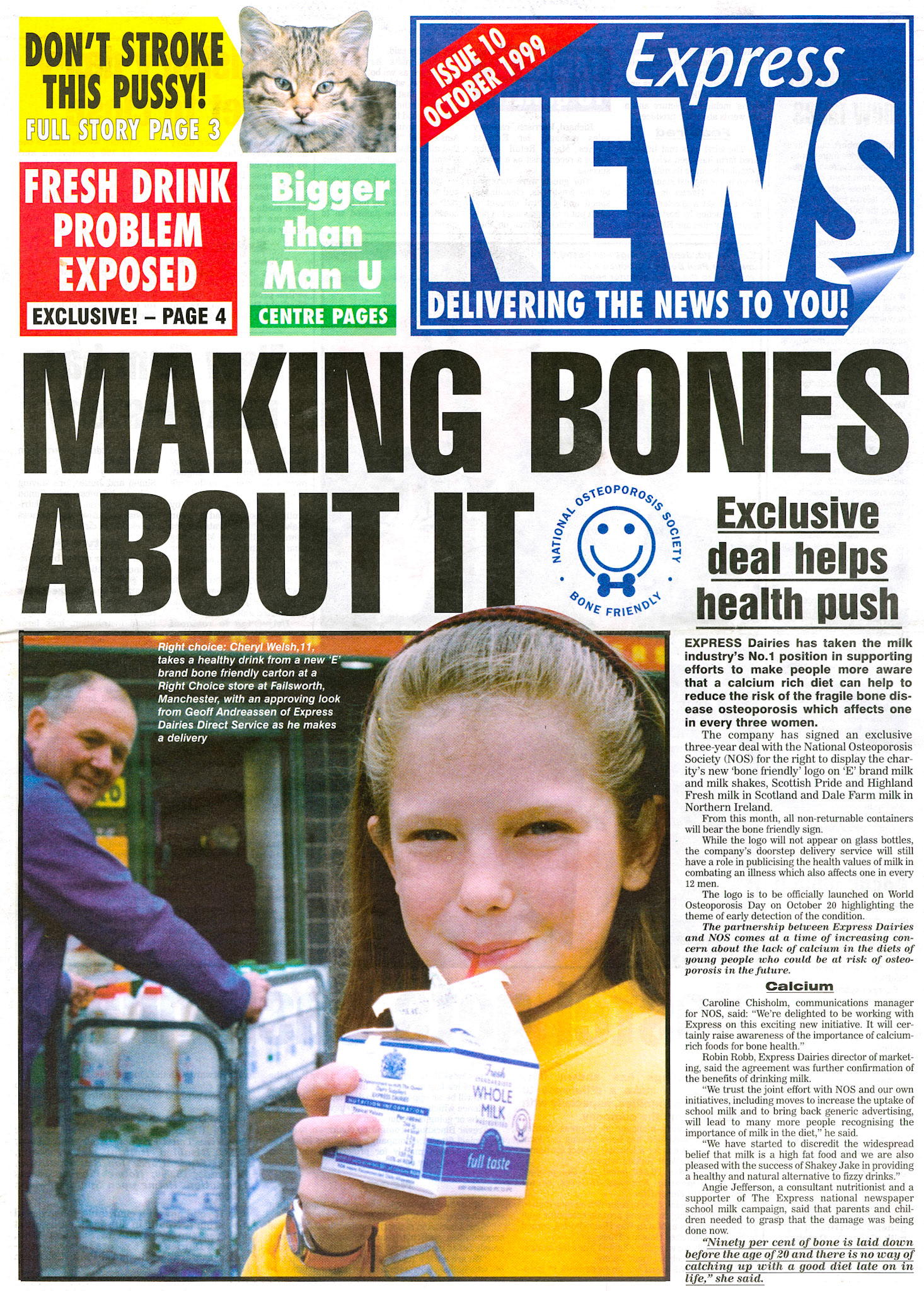 1999 October-Express News Front Cover (Courtesy Paul Luke)