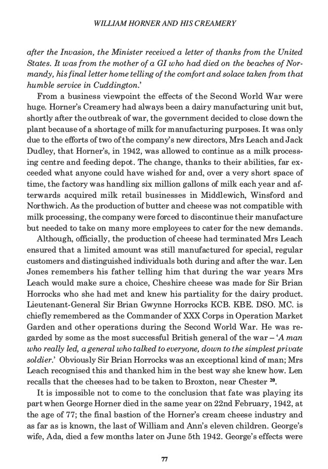 William Horner and his Creamery, Jill King