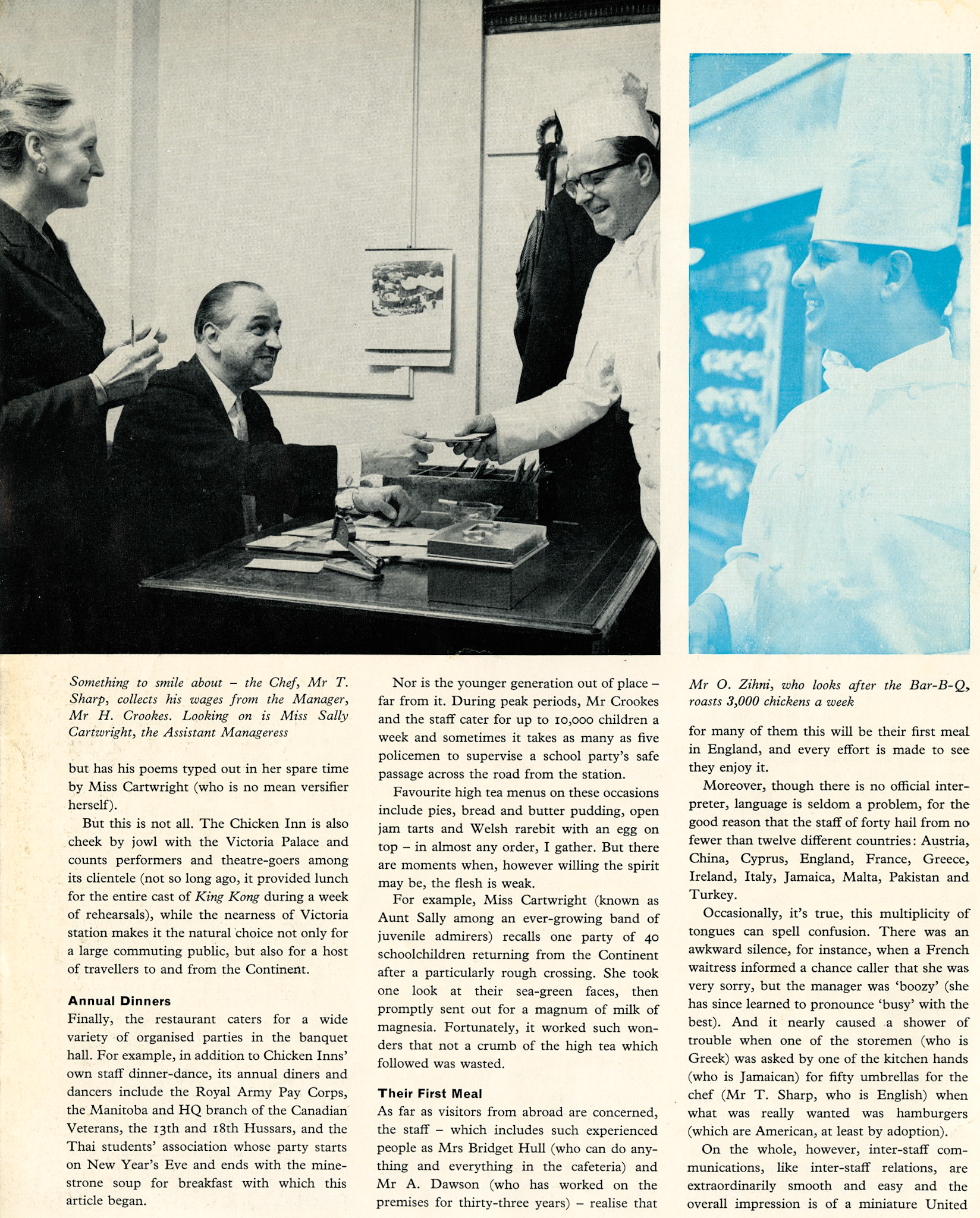 1962 - London Victoria Chicken Inn - seating for 1000!