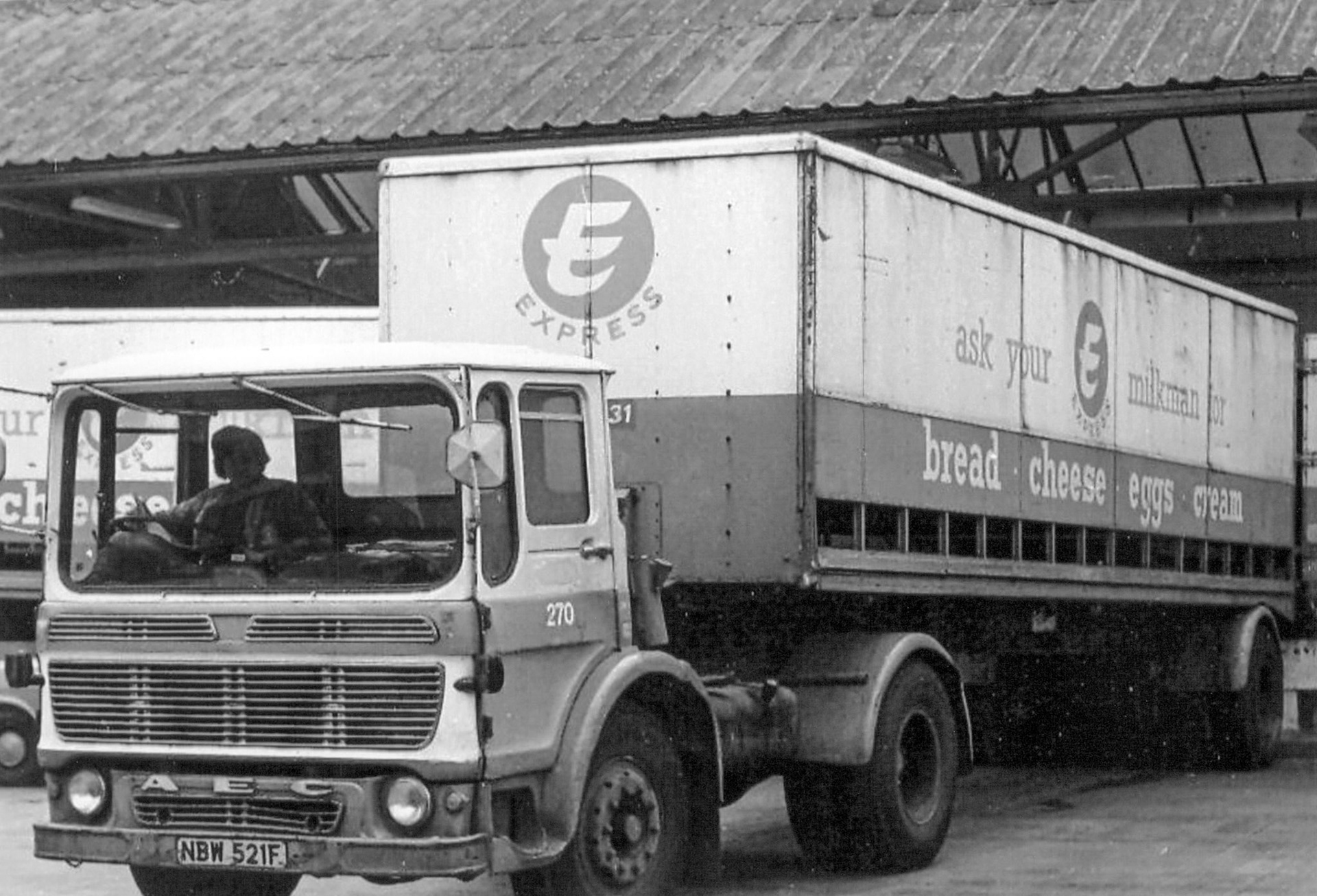 1980's? Front loading bay, South Morden dairy (Courtesy Dave Fane)