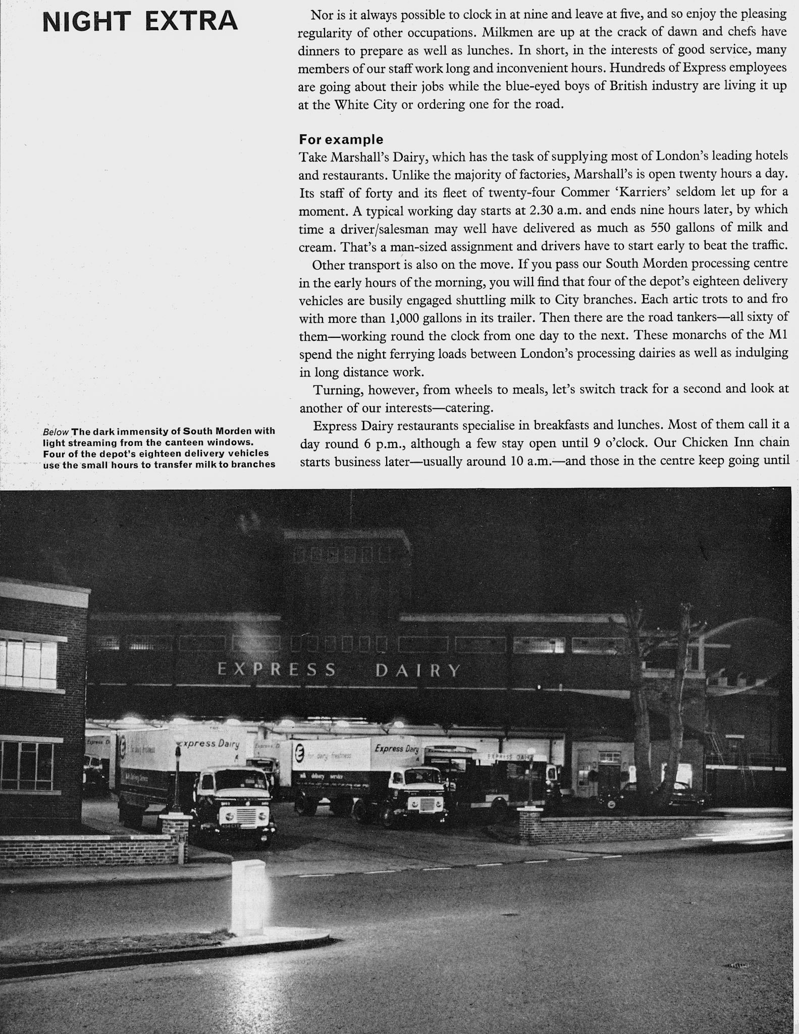 1966 Express night-time operations Page 2 (Express News Summer 1966)