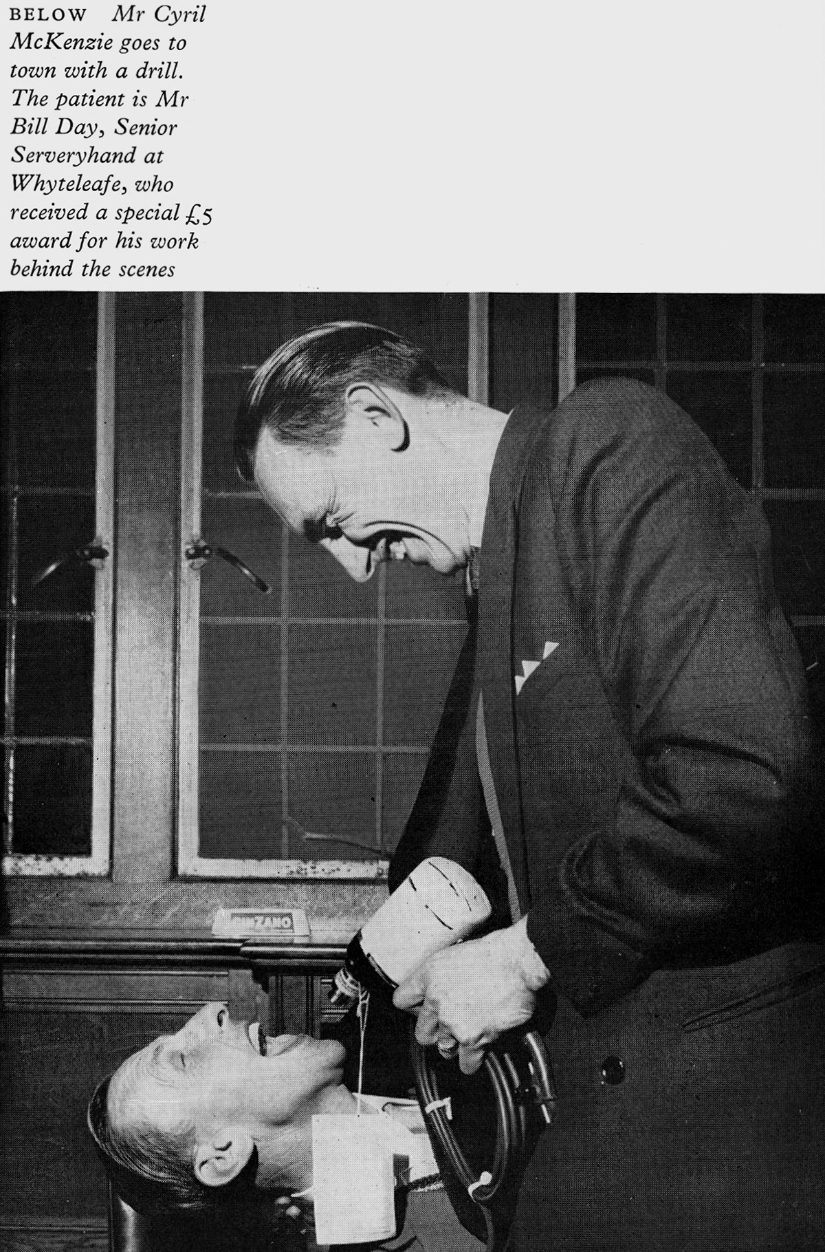 1962 Retail Prizewinners at The Chinbrook public house, Mottingham.  Cyril McKenzie and Bill Day from Whyteleafe. (Express News Christmas)