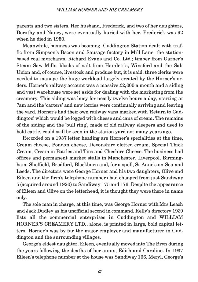 William Horner and his Creamery, Jill King