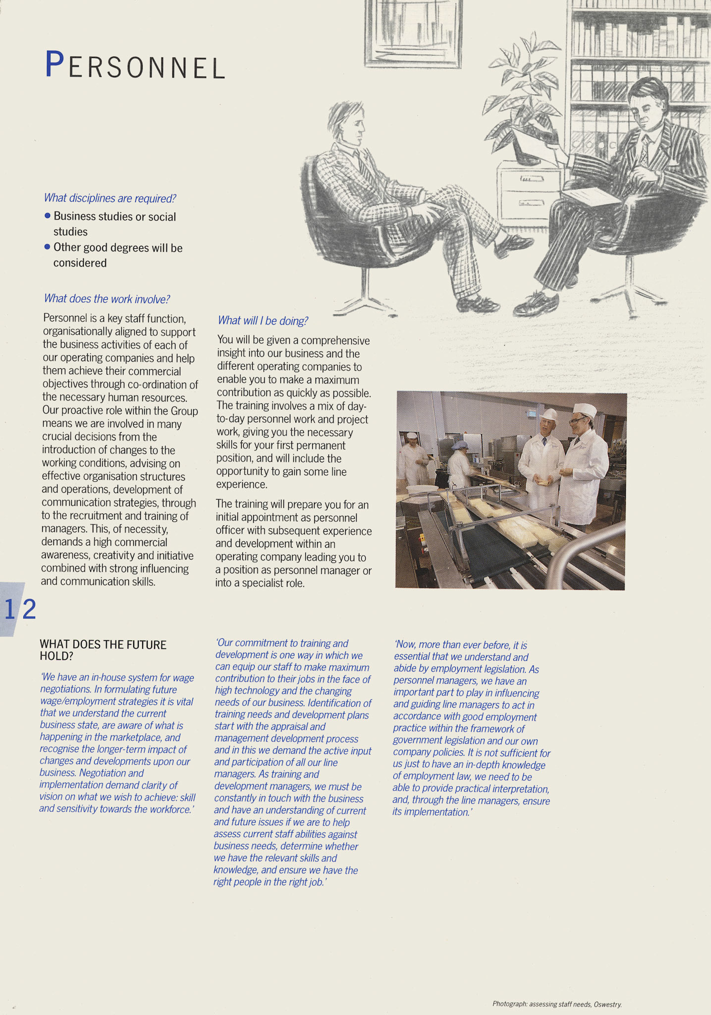 1987 Graduate Recruitment Brochure 'A New Perspective' Page 12. (Courtesy Soo Rose-Cook)