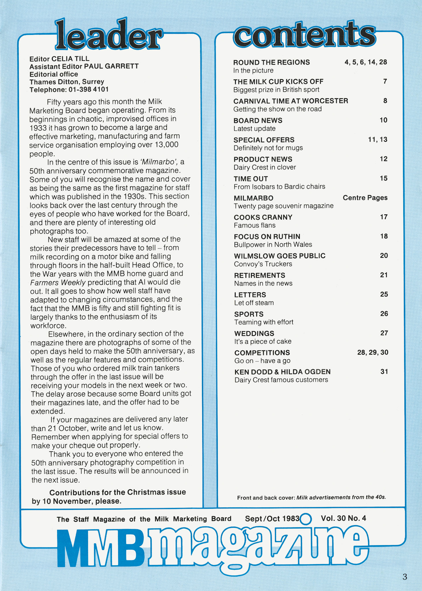 1983 MMB Magazine, special 50th Anniversary edition. (Courtesy Andy Wallis)