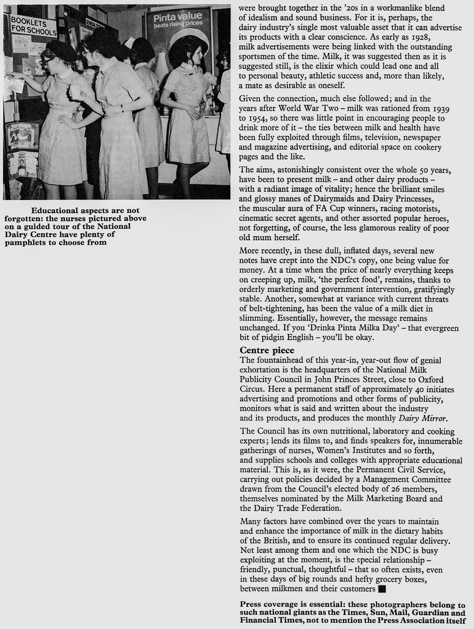 1975 National Dairy Council marketing campaigns explained. (Express News Summer)