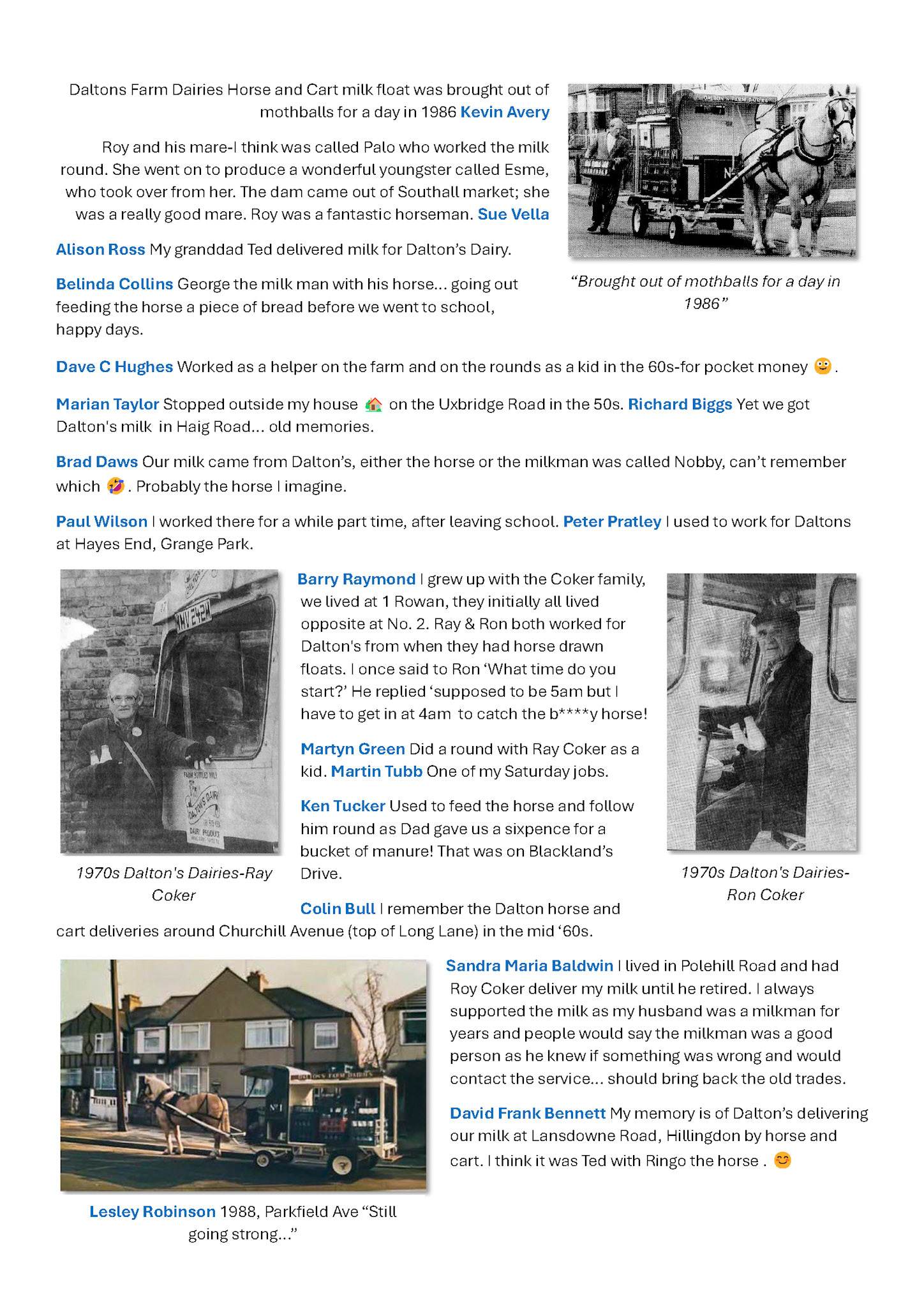 Memories of Dalton’s Dairies, compiled from Hayes/Uxbridge/Hillingdon and District in Old Photos FB Group - Page 2