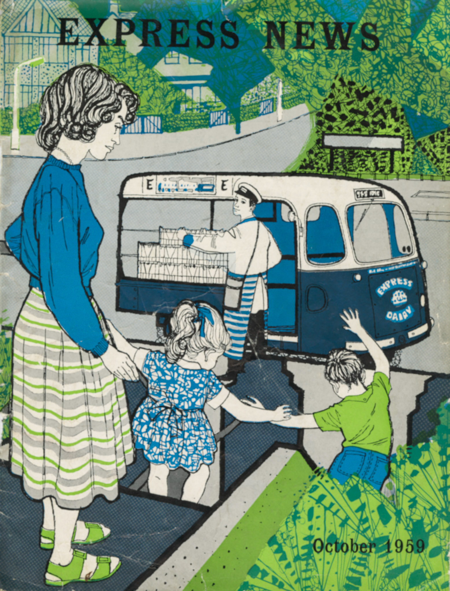 1959 over Artist - Charles Keeping illustrating 'Retail Distribution'