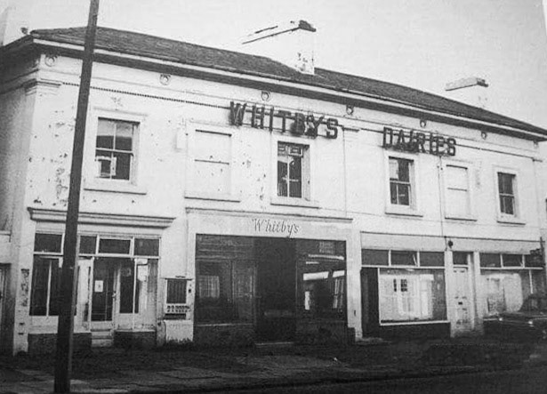 2015 Andy Brizell remembers "Whitby Dairies had a small bottling plant on Manor Road, Wallasey diagonally opposite the old police Station, from 1930 till the 1970's. That’s the front of the shop, bottling plant and I think their offices were there as well. There used to be one of those milk vending machines that sold small cartoons of milk and orange-I think they cost three old pence. I used to sneak through the bottling plant on the way to junior school. It was fascinating. They also had a number of shops in Wallasey. I remember being sent to the branch at Summit Road for milk tokens that you put out each night on your doorstep. I think they were Green and Blue. Express took over Whitby dairies in Wallasey about the same time as Wirral Milk Supplies (1962) and then closed it down."