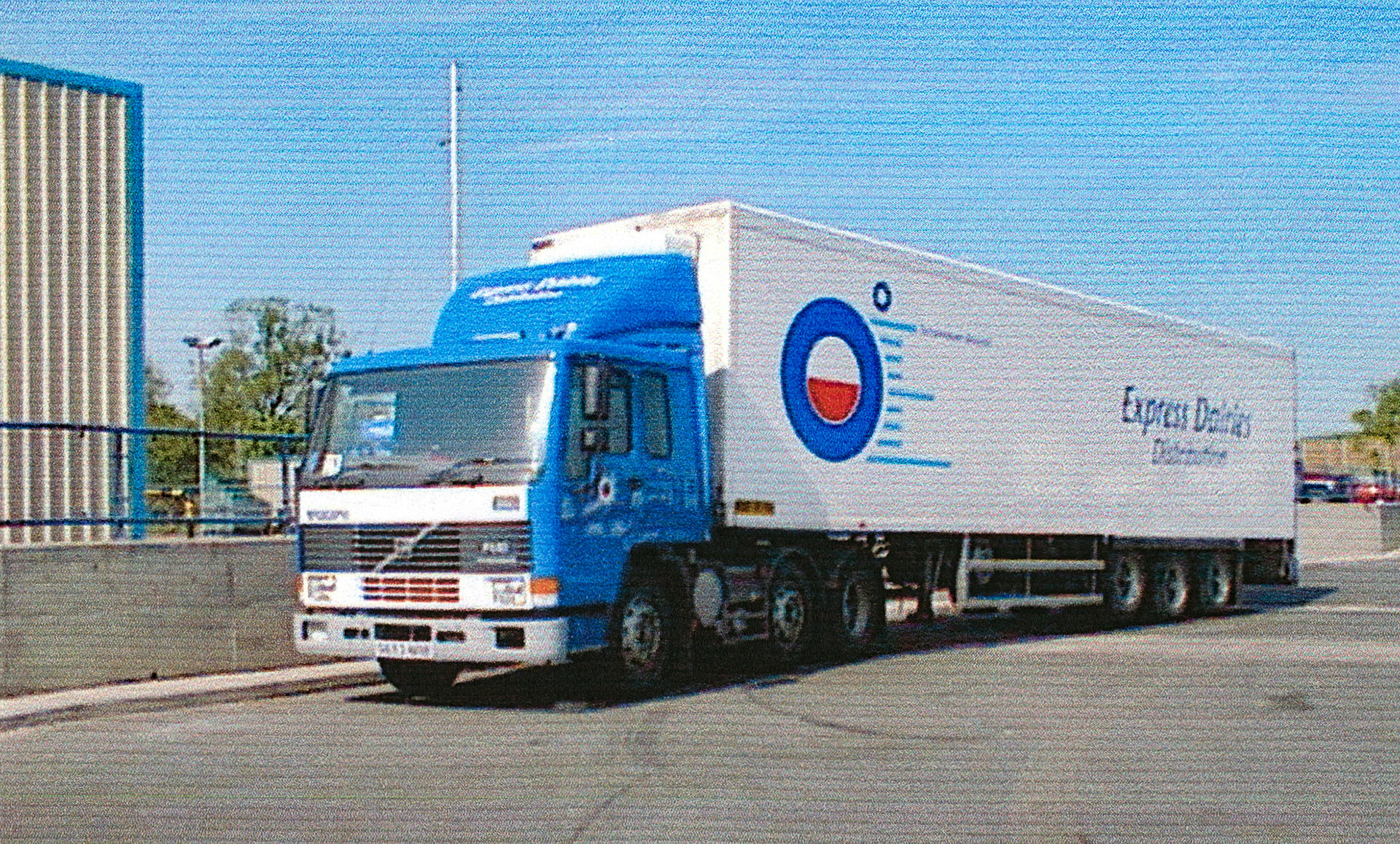 1997 Reg Volvo FL10 in Express Dairies Distribution livery at Ashby. (Courtesy Paul Luke)