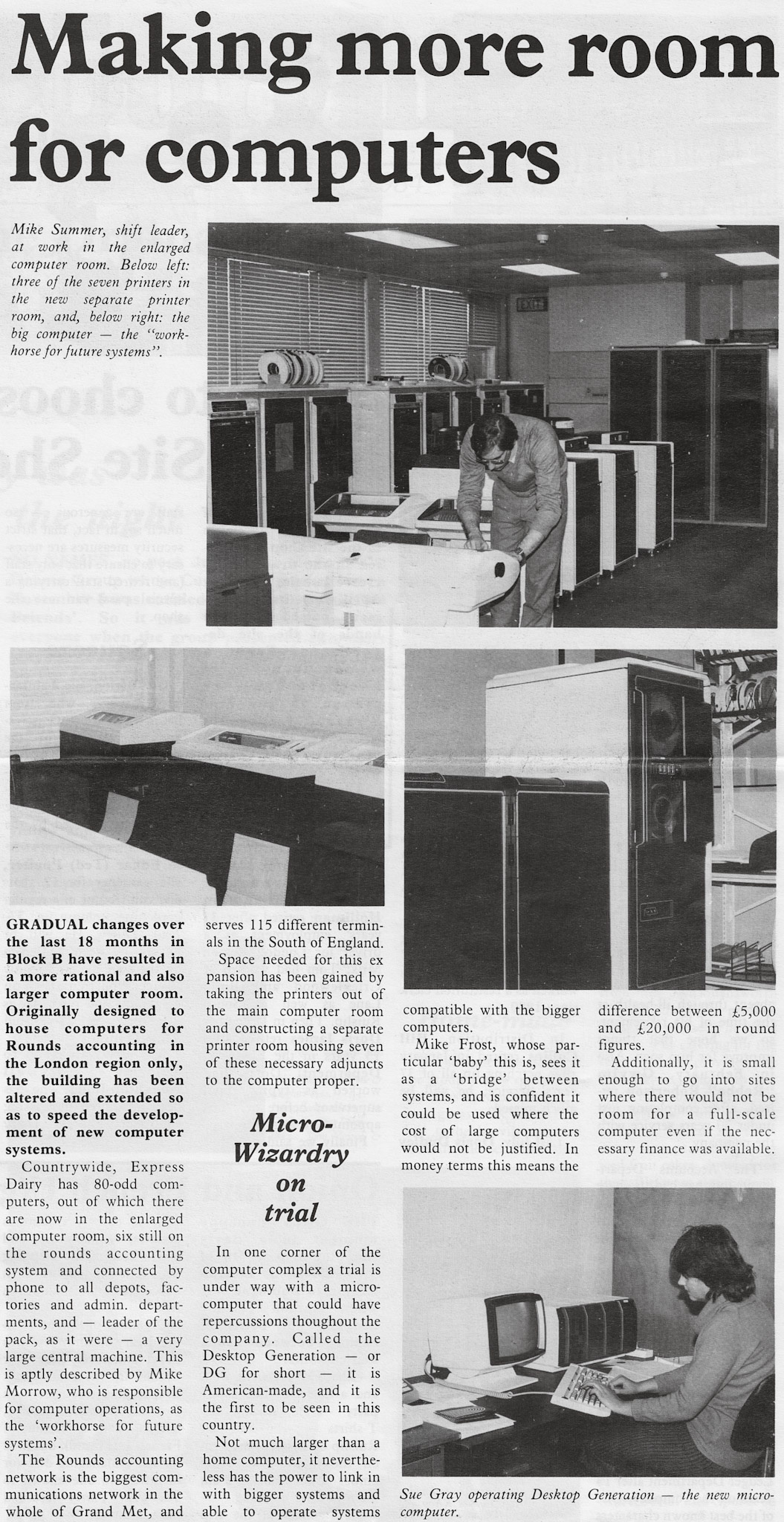 1984 Computing changes from February 'The FourThirty' magazine