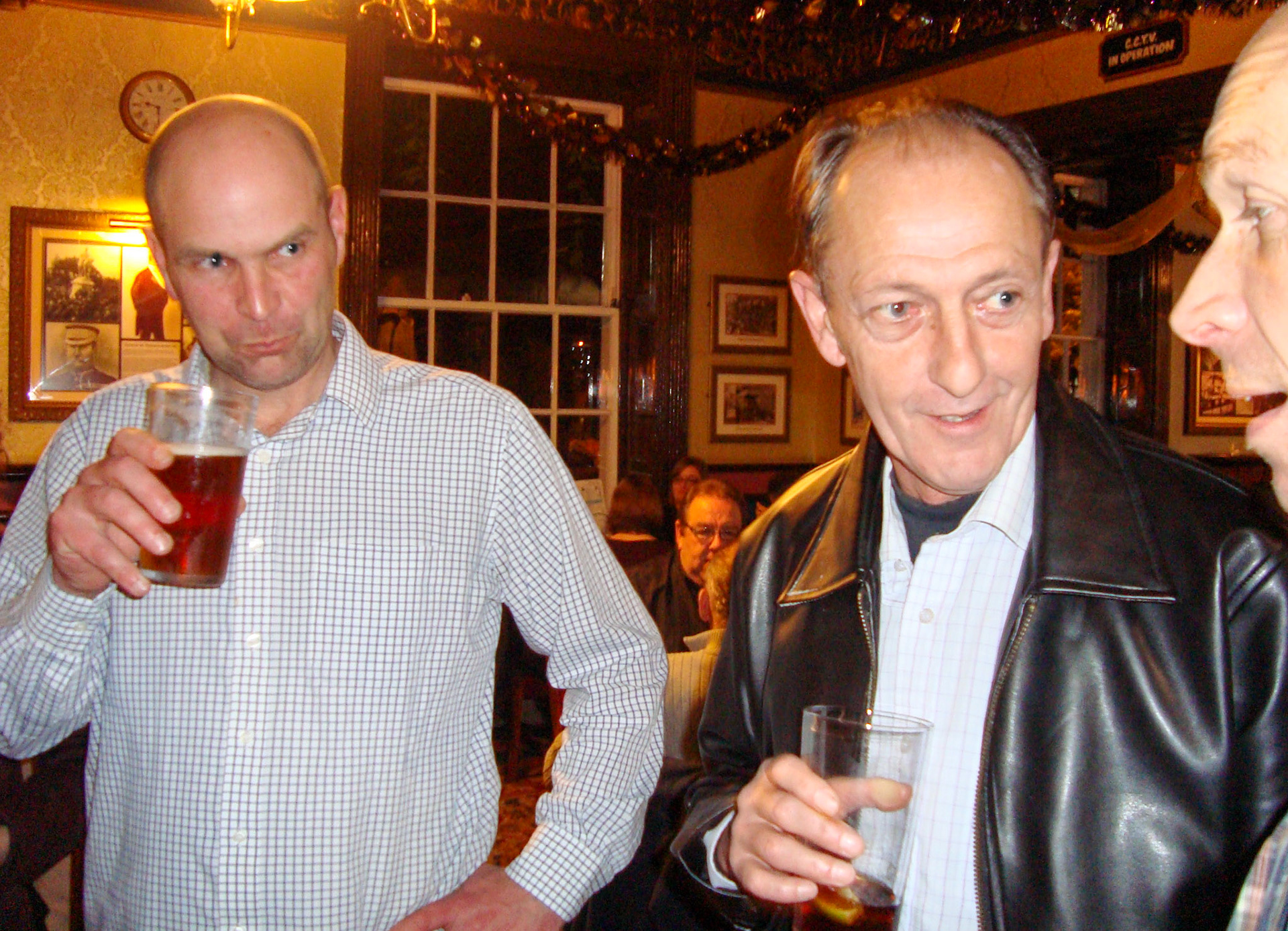 2014 Exeter Staff Reunion. Jimmy Reid comments "Tim Pring with Danny Brown (or suicide Dan, the puncture man, as he was nicknamed by the Thornbury despatch team!). (Courtesy Phillip Budd)