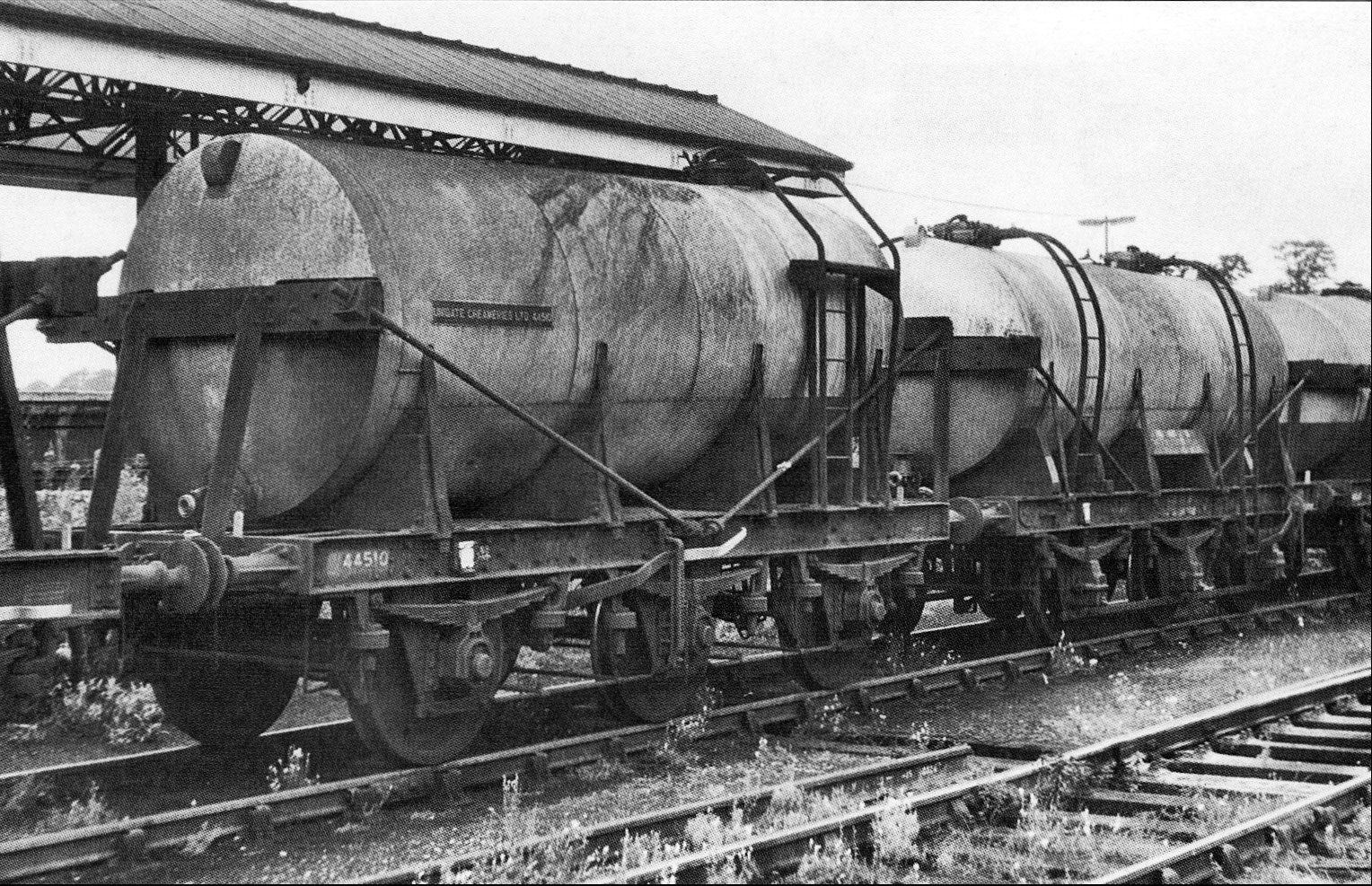 1974 "Milk tank wagons W44510 and W3027, both in a grubby silver and black livery, with the "StIvel" wagon W44047" (from 'South Morden Dairy' article by Sydney A. Leleux in the Industrial Railway Record, Edition 210, September 2012)