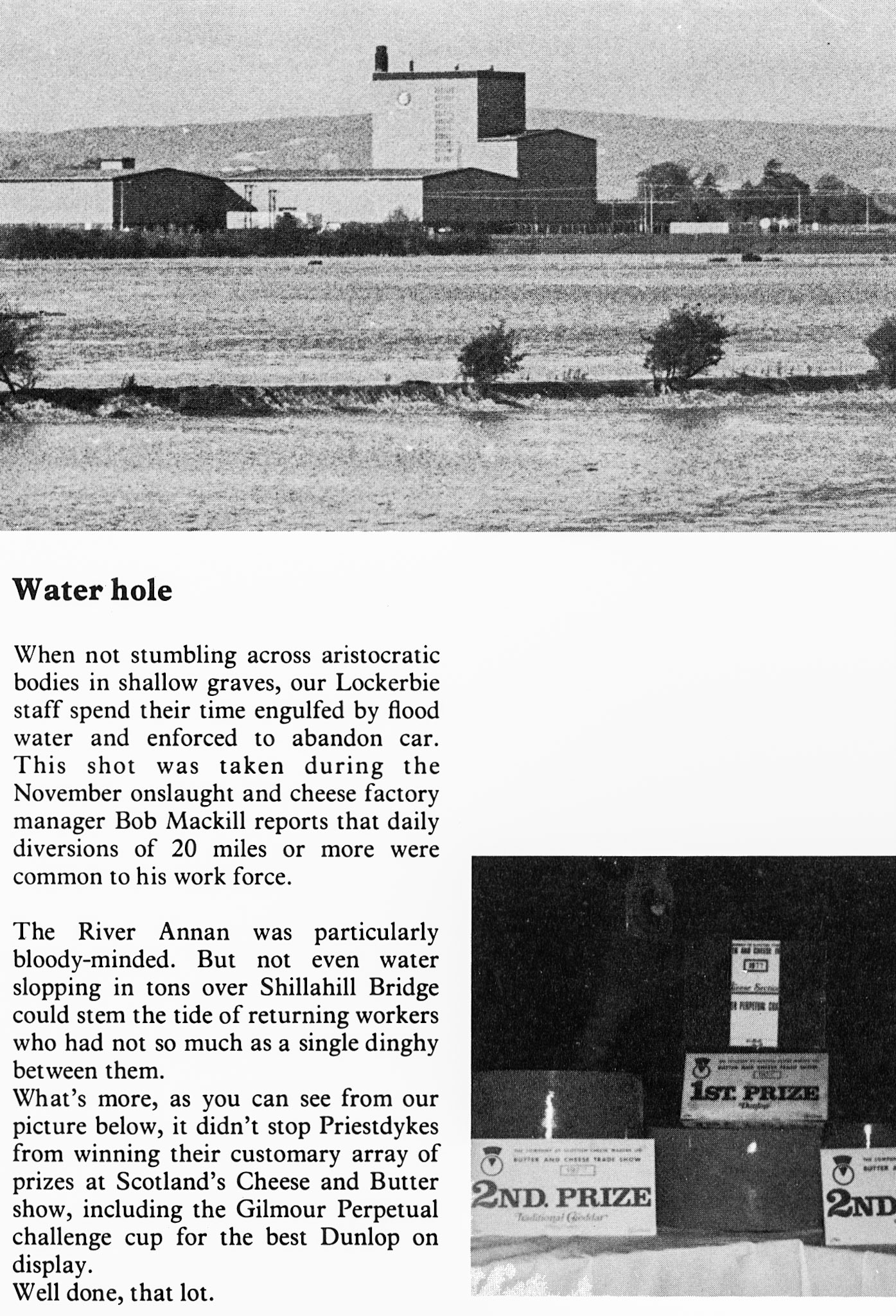 1978 The river Annan in flood at Lockerbie. (Express News Spring)