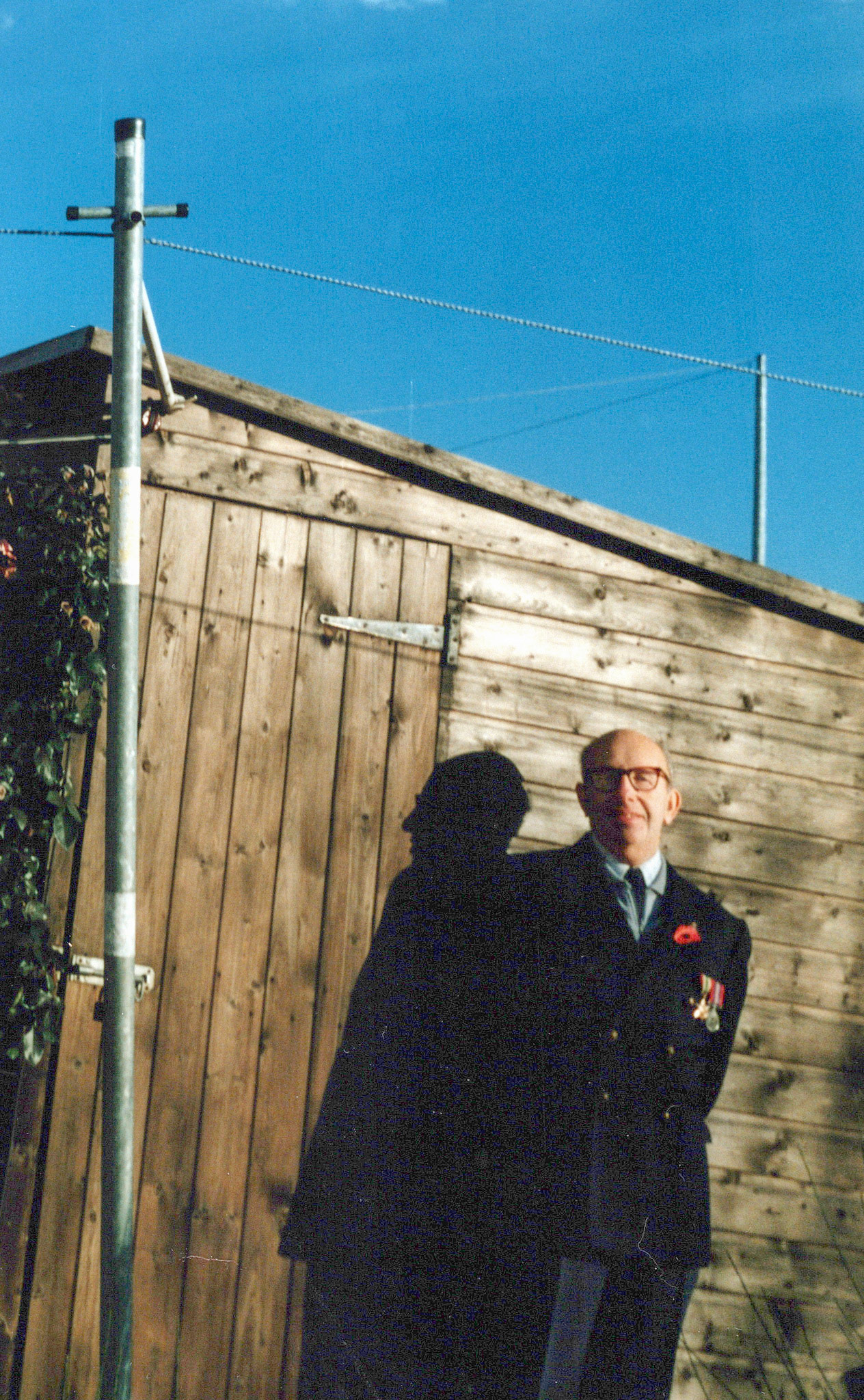 1980's Minsterley British Legion, Joe Lyons. Elaine Chidley Uttley comments "Great Grandfather to three of my Grandchildren, I love showing them these photos". Phyllis Jones adds "Love this!❤️he was part of our family from the start of the 2nd world war". (Courtesy Joe Lyons)