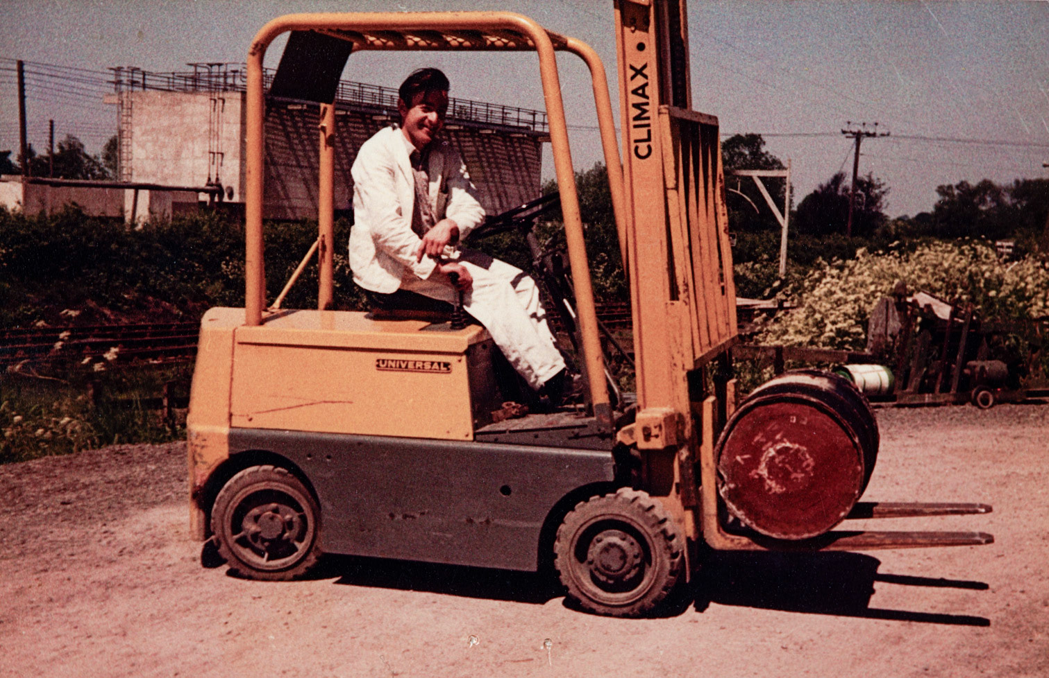 1950 "George Chester" Derek Pugh adds "George then became a tanker driver, not sure if he was on the churn lorries first as when I started driving at the creamery, middle 70's, George was on tankers-great bloke easy to get on with." (Joe Lyons Collection)