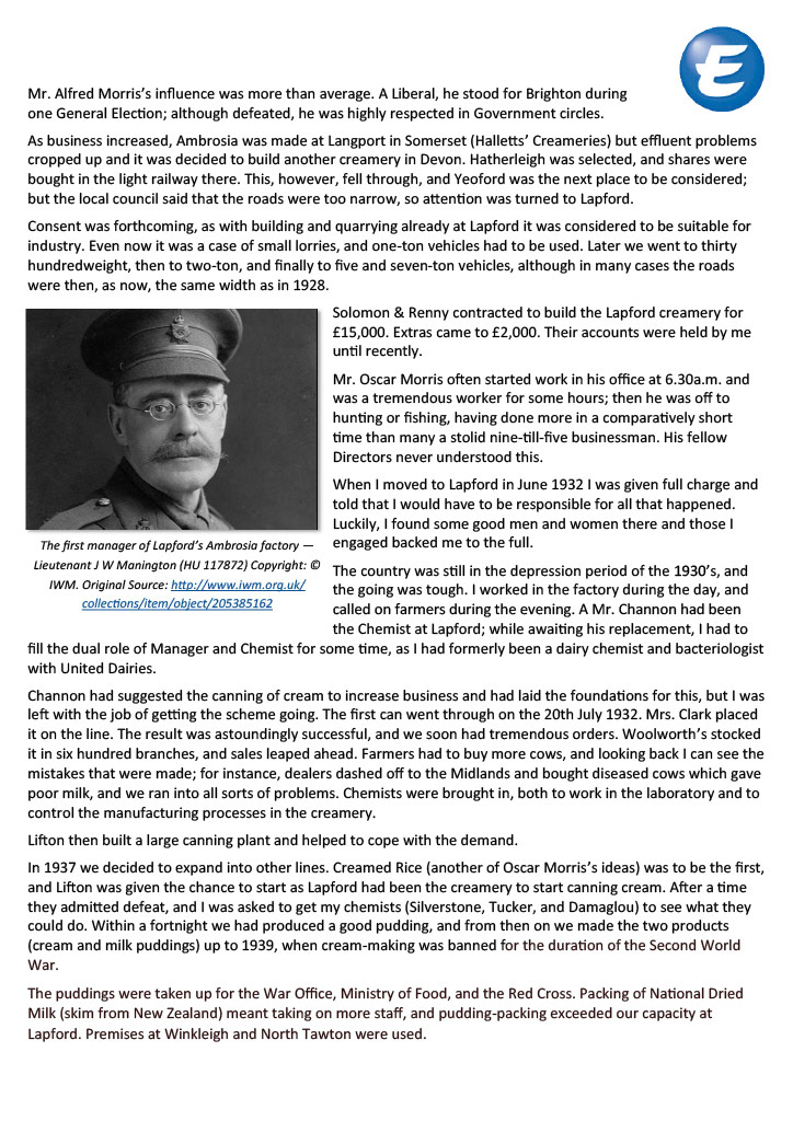 The Rise of Lapford Creamery by Bill Sutton-Page 2